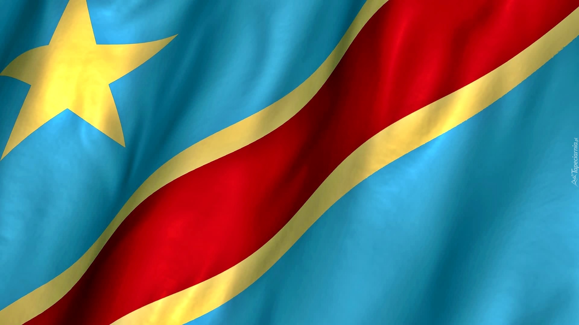 Flaga, Demokratycznej, Republiki, Konga