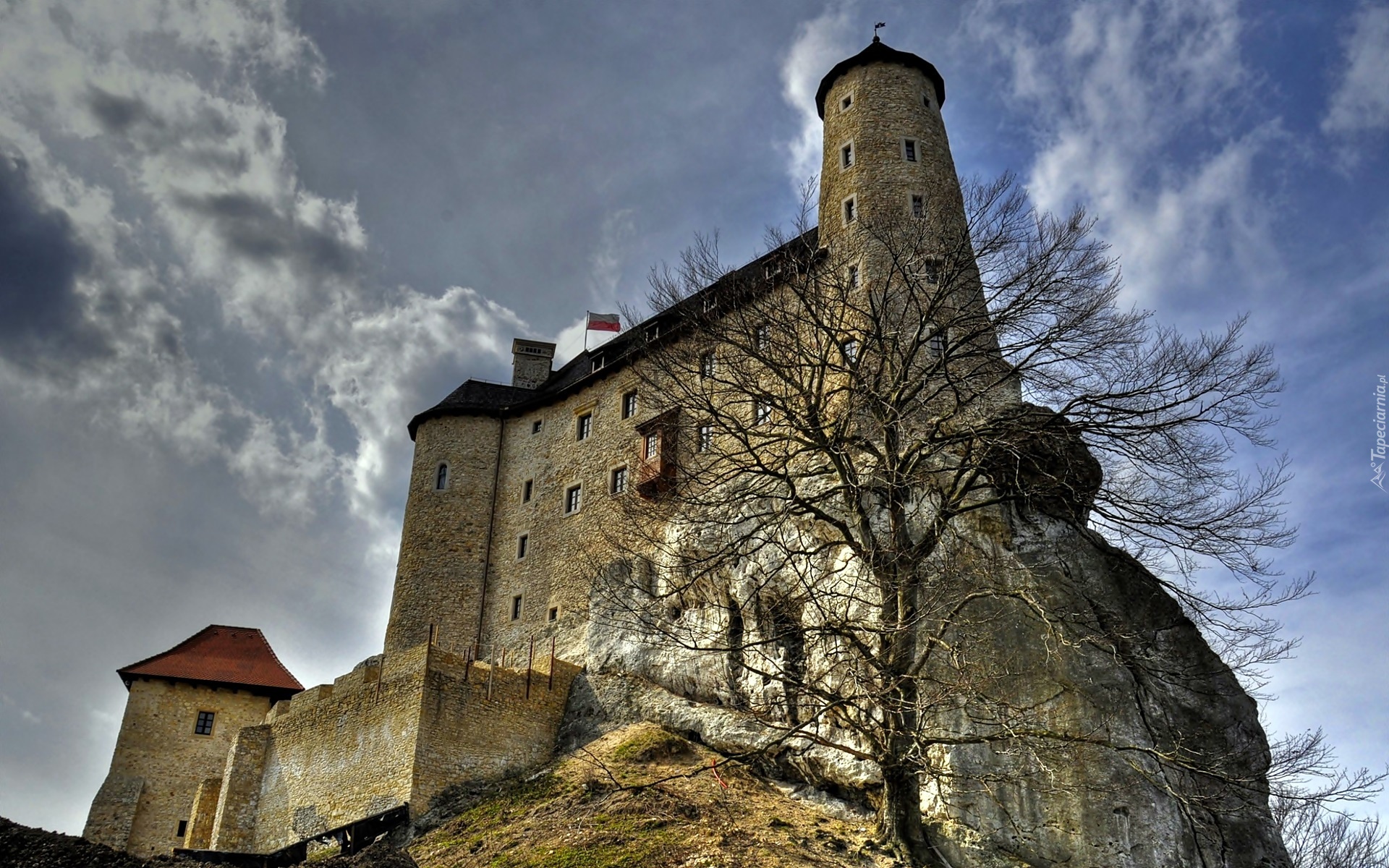 Zamek w Bobolicach, Wieś Bobolice, Śląskie, Polska