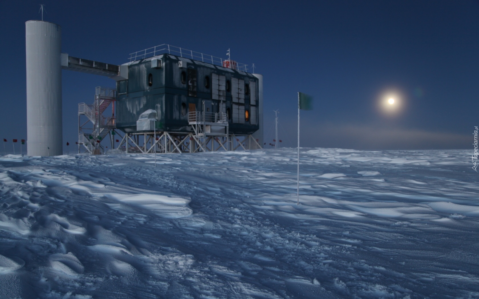Antarktyda, Obserwatorium, Zima, Noc