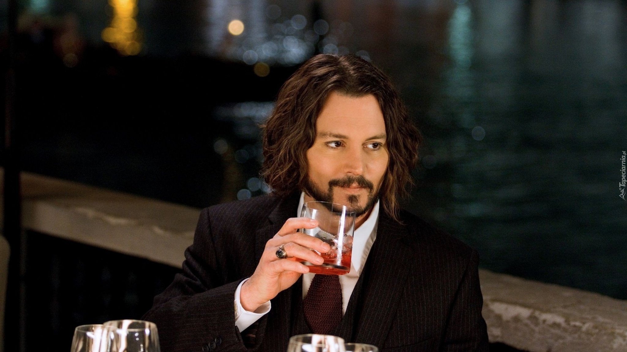 Mężczyzna, Aktor, Johnny Depp, Drink