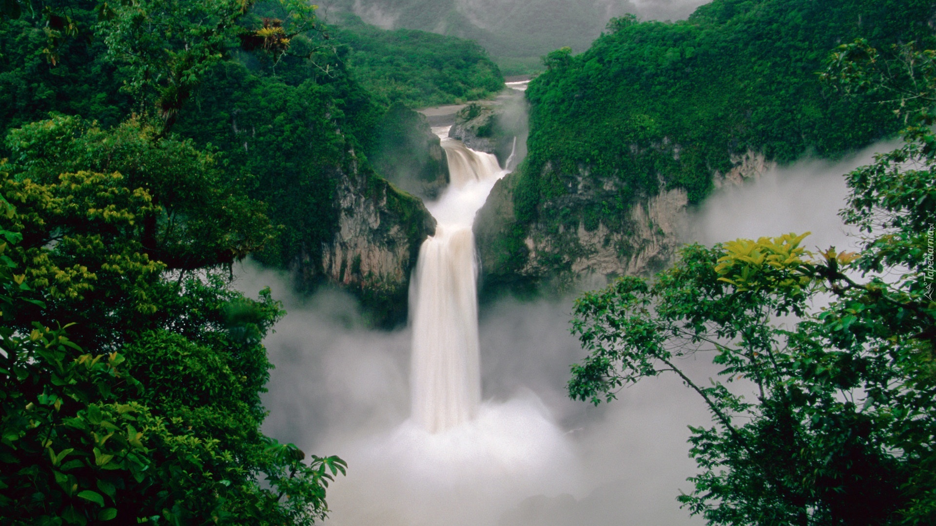 Wodospad, Las, Góry, Wodopad, Ekwador