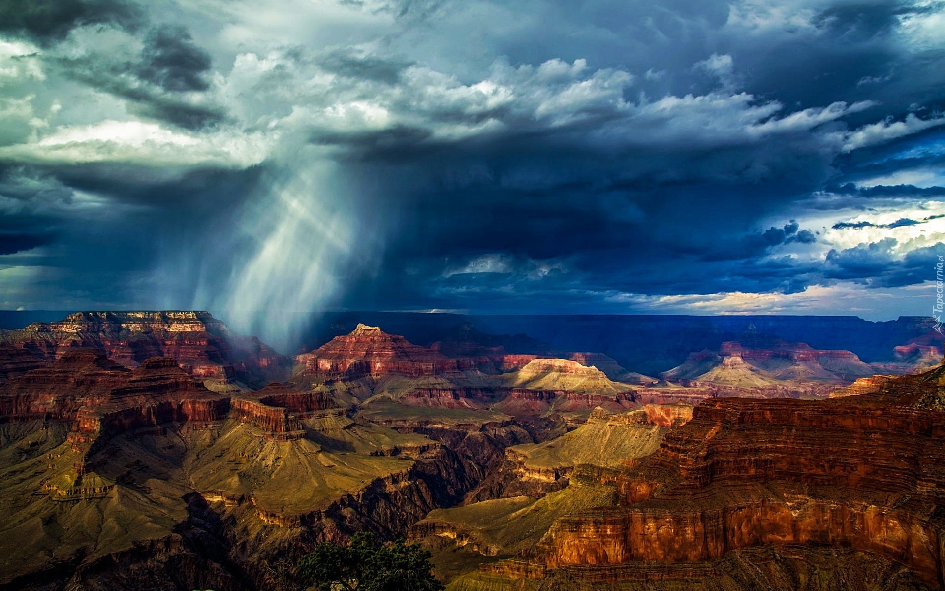Chmury, Wielki Kanion, Park Narodowy, Arizona