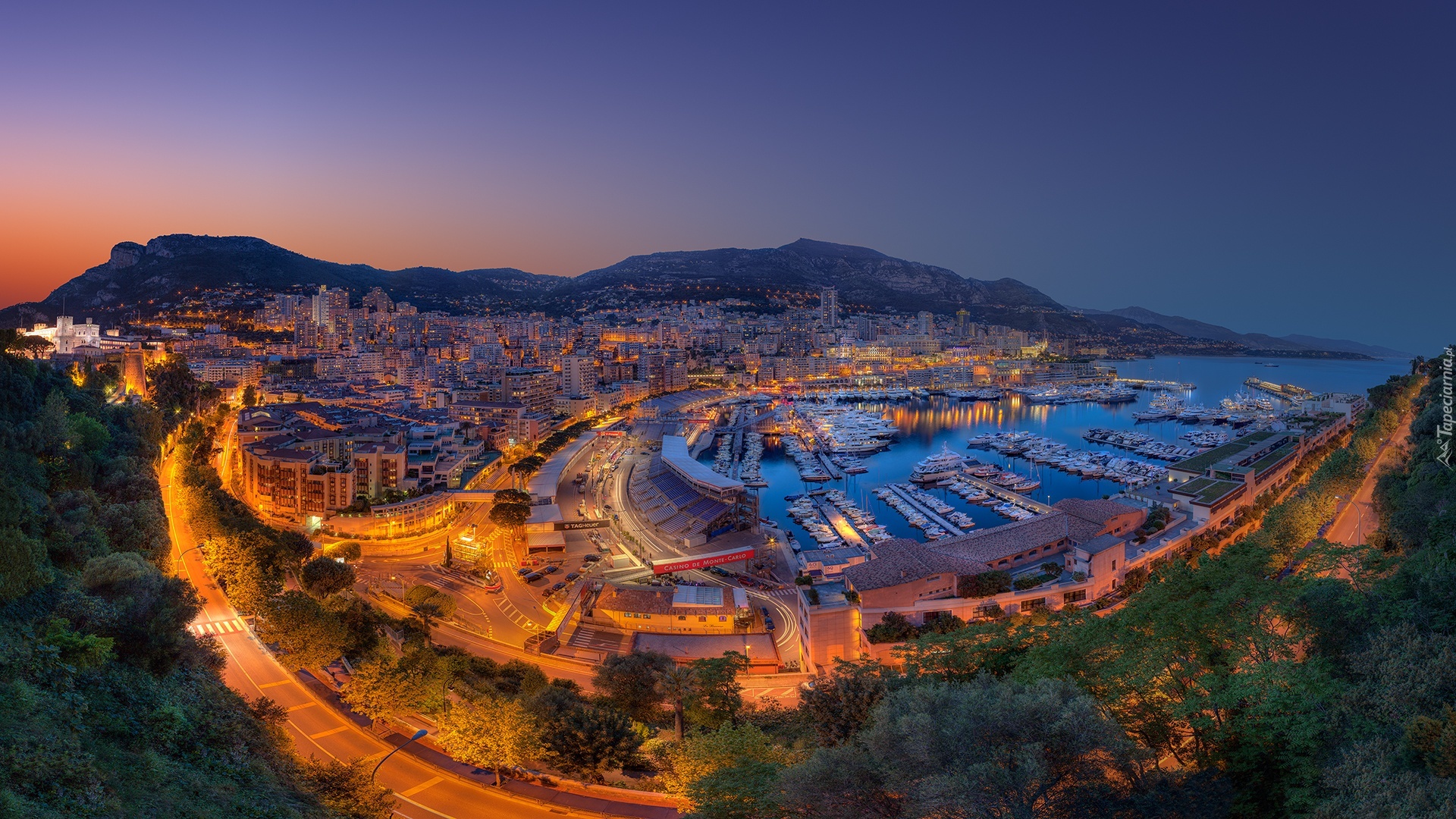 Panorama, Miasta, Zatoka, Motorówki, Monako