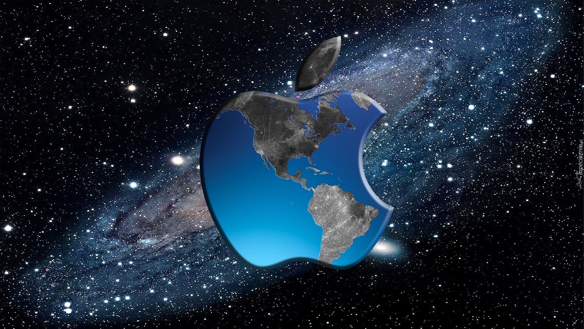 Logo, Apple, Kosmos, Grafika