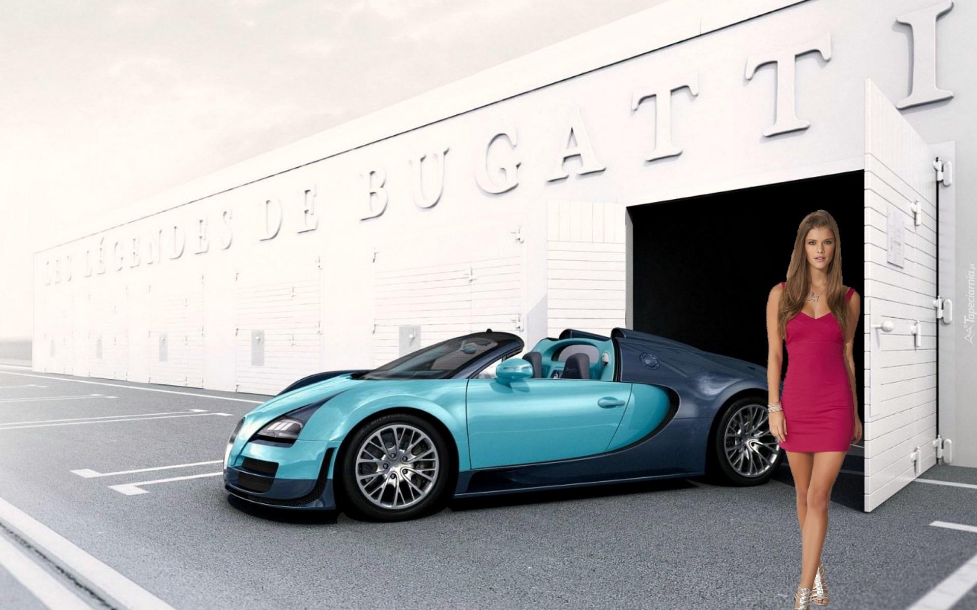 Kobieta, Modelka, Bugatti Veyron, Sportowy