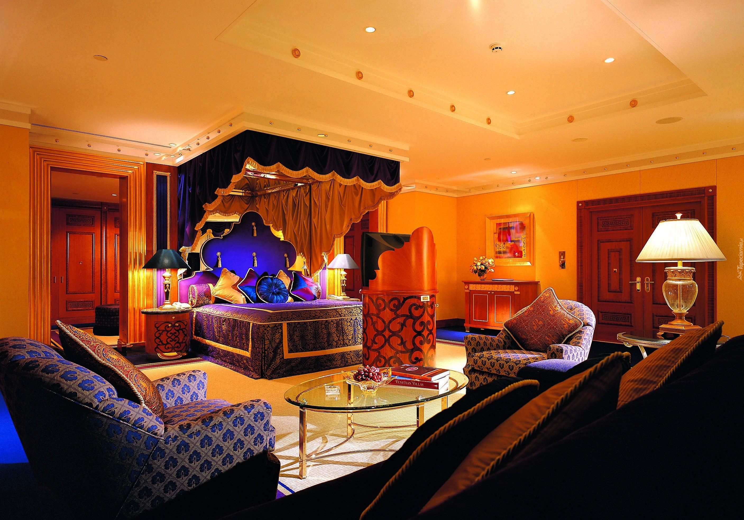 Luksusowy, Hotel, Dubaj, Sypialnia