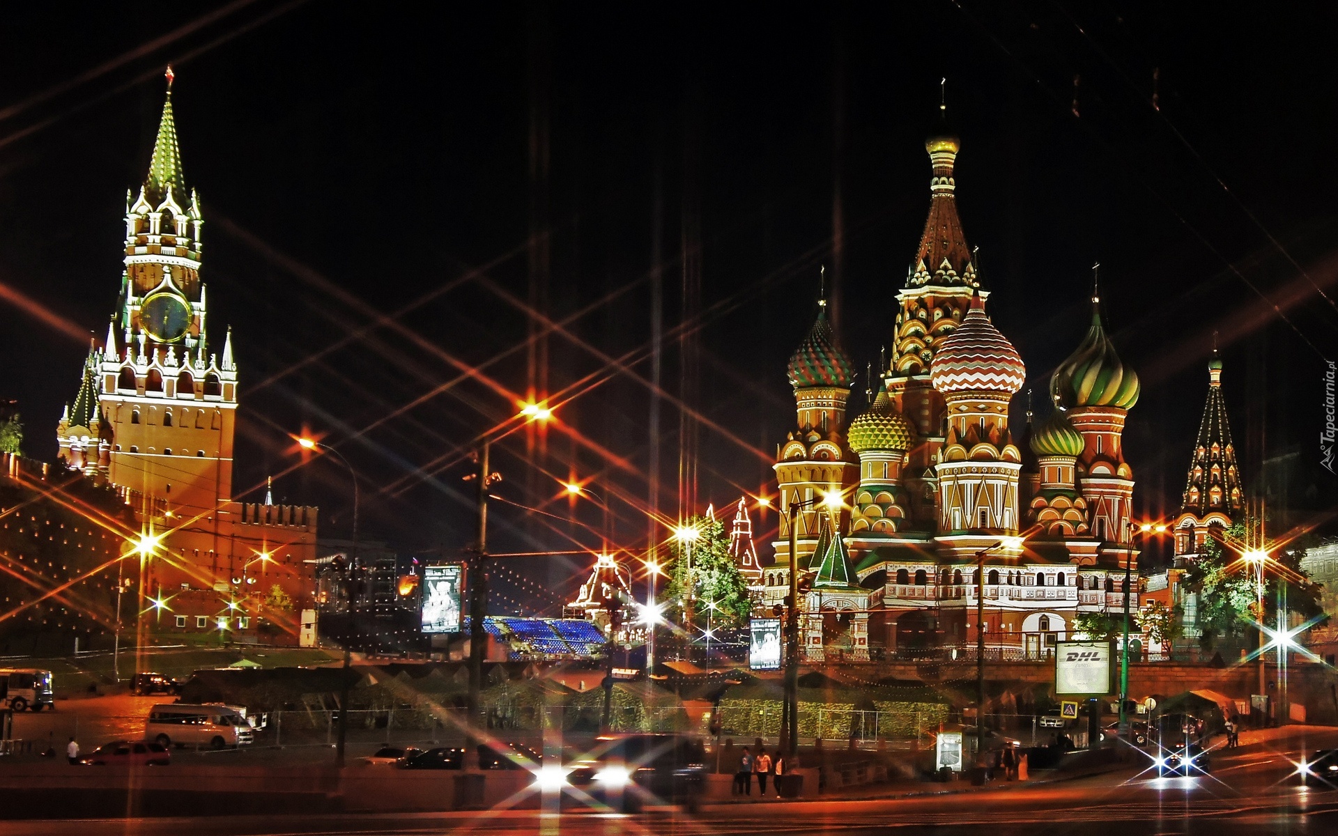 Cerkiew, Moskwa, Noc, Rosja