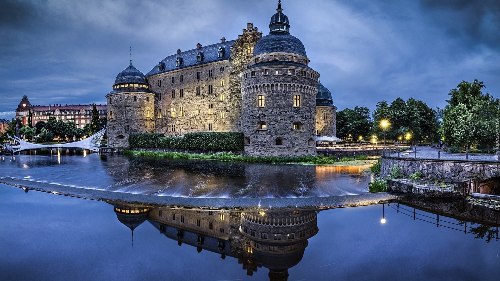 Zamek Örebro, Örebro, Szwecja, Rzeka Svartån