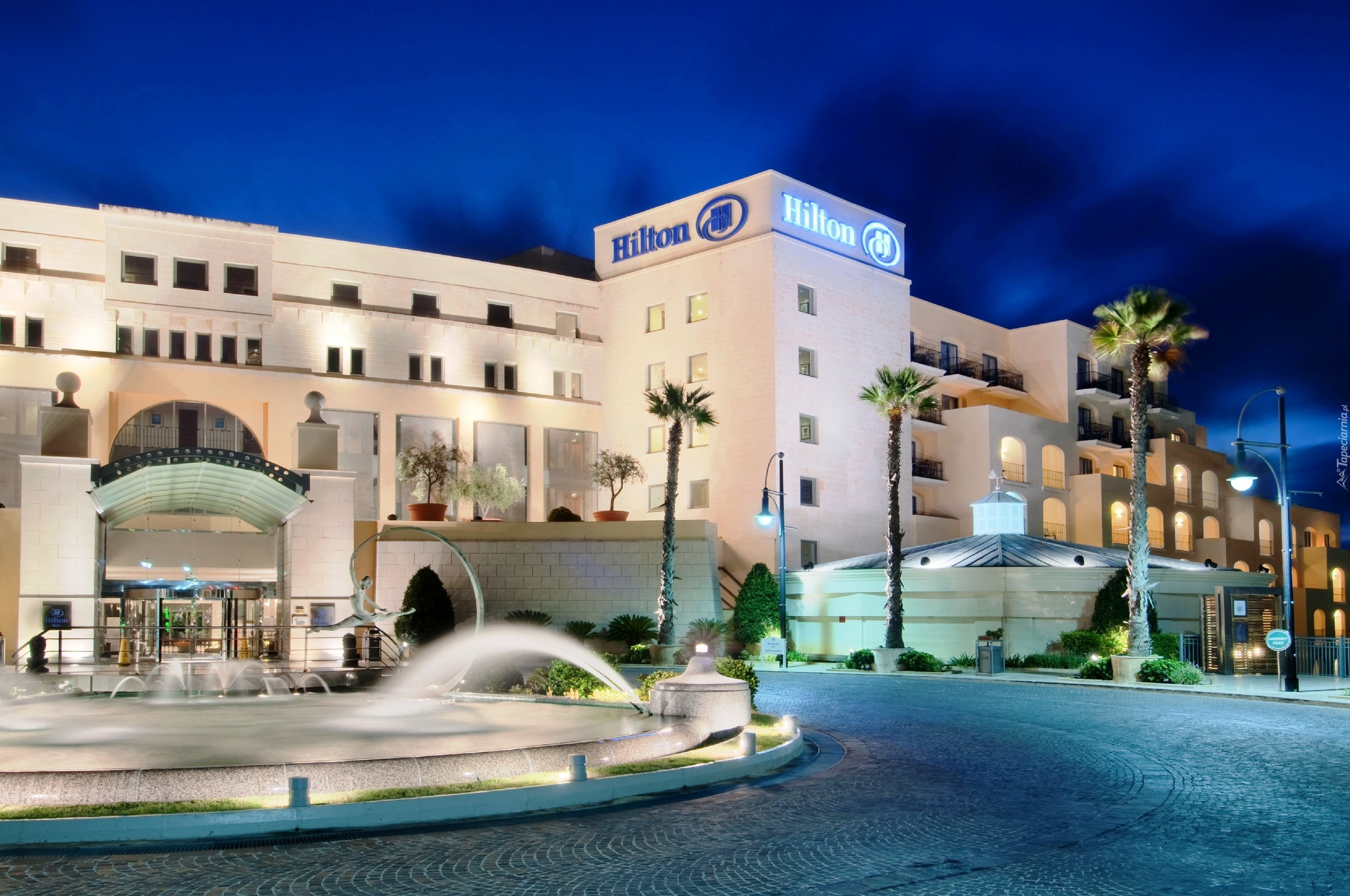 Hotel, Hilton, Fontanna