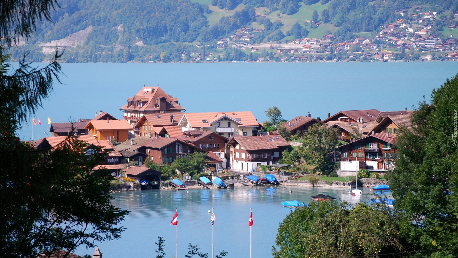 Miasteczko, Jezioro, Brienz, Szwajcaria