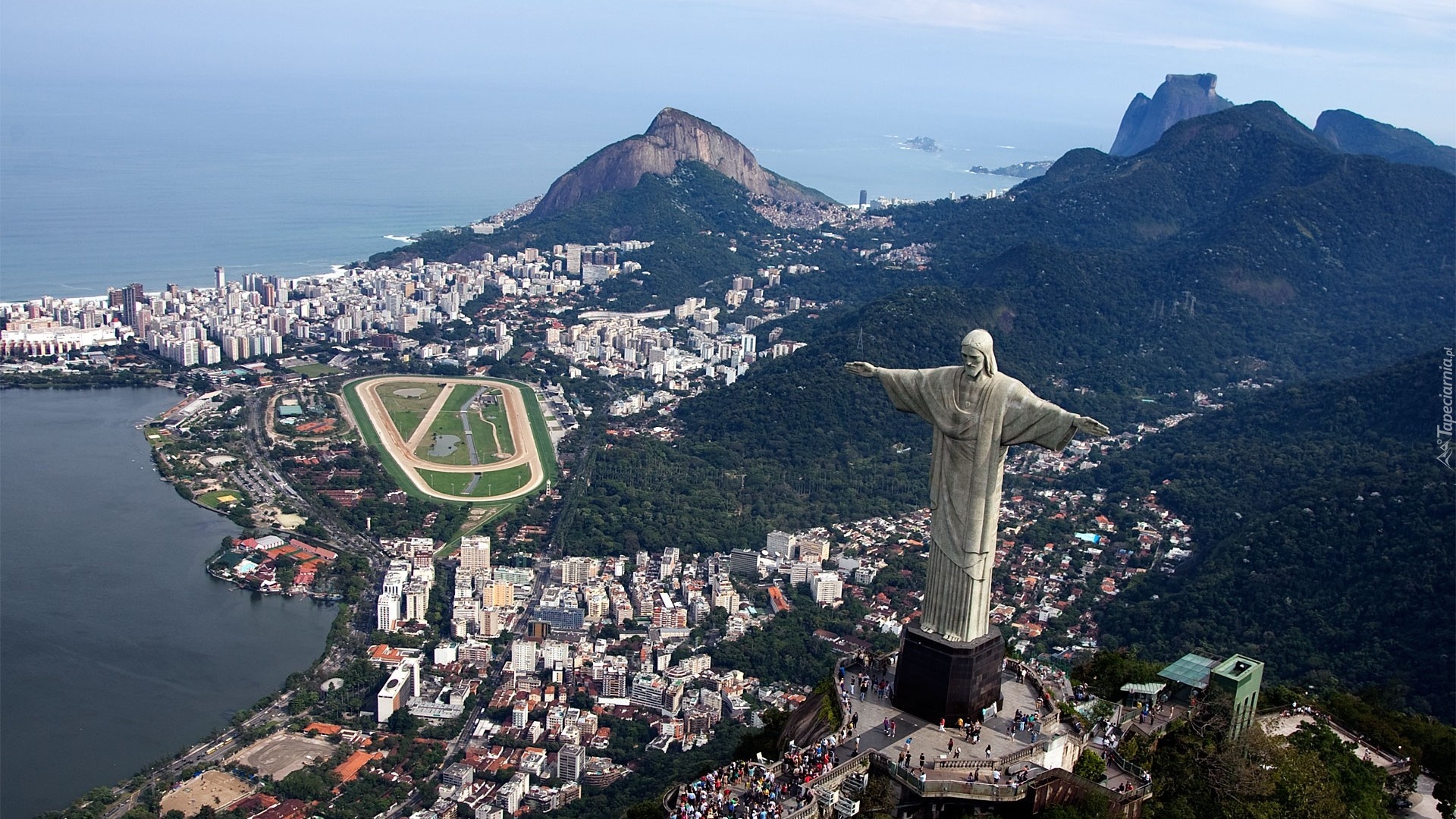 Brazylia, Rio de Janeiro, Miasto, Statua Chrystusa Zbawiciela, Wzgórza