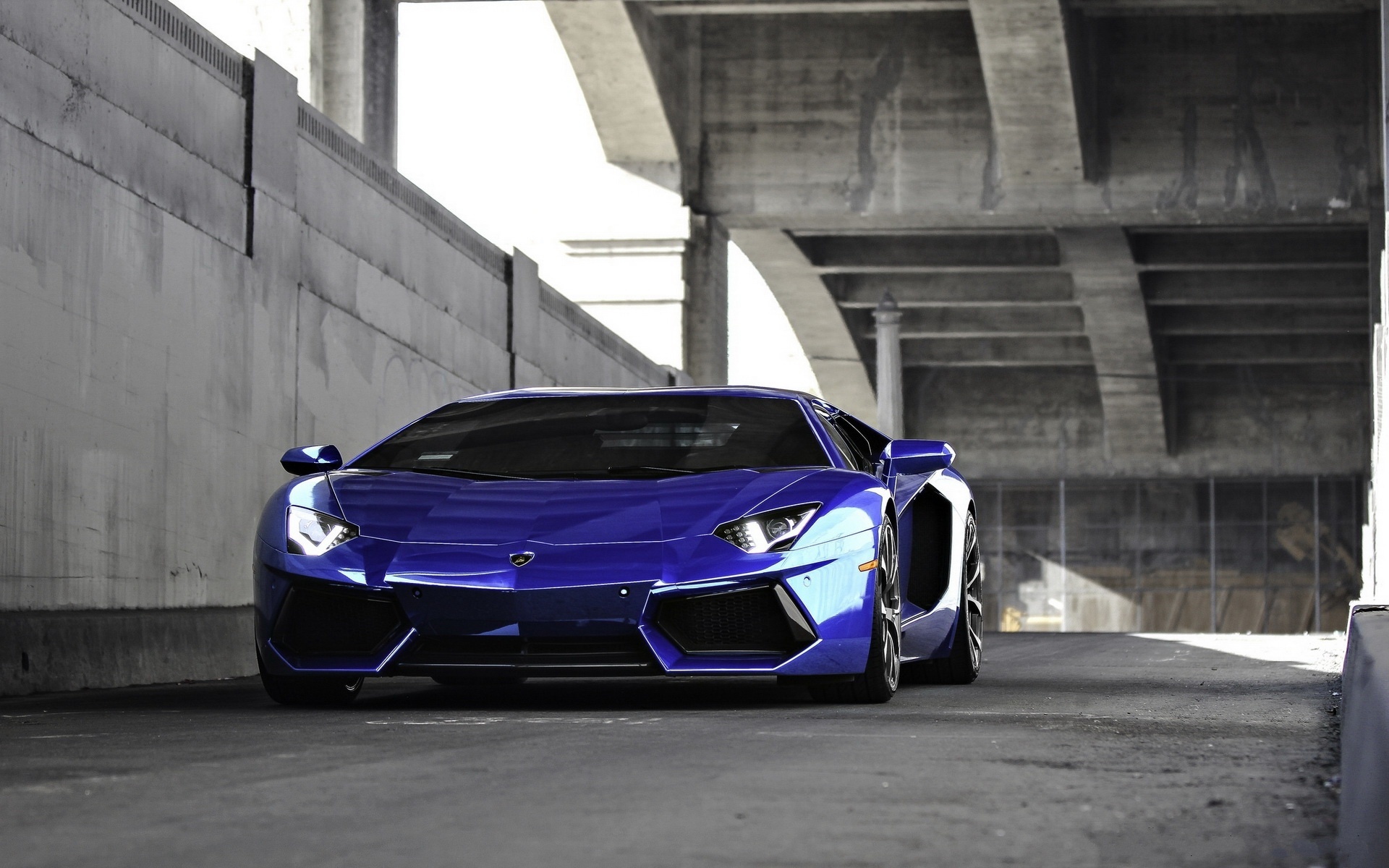 Niebieski, Metalik, Lamborghini Aventador