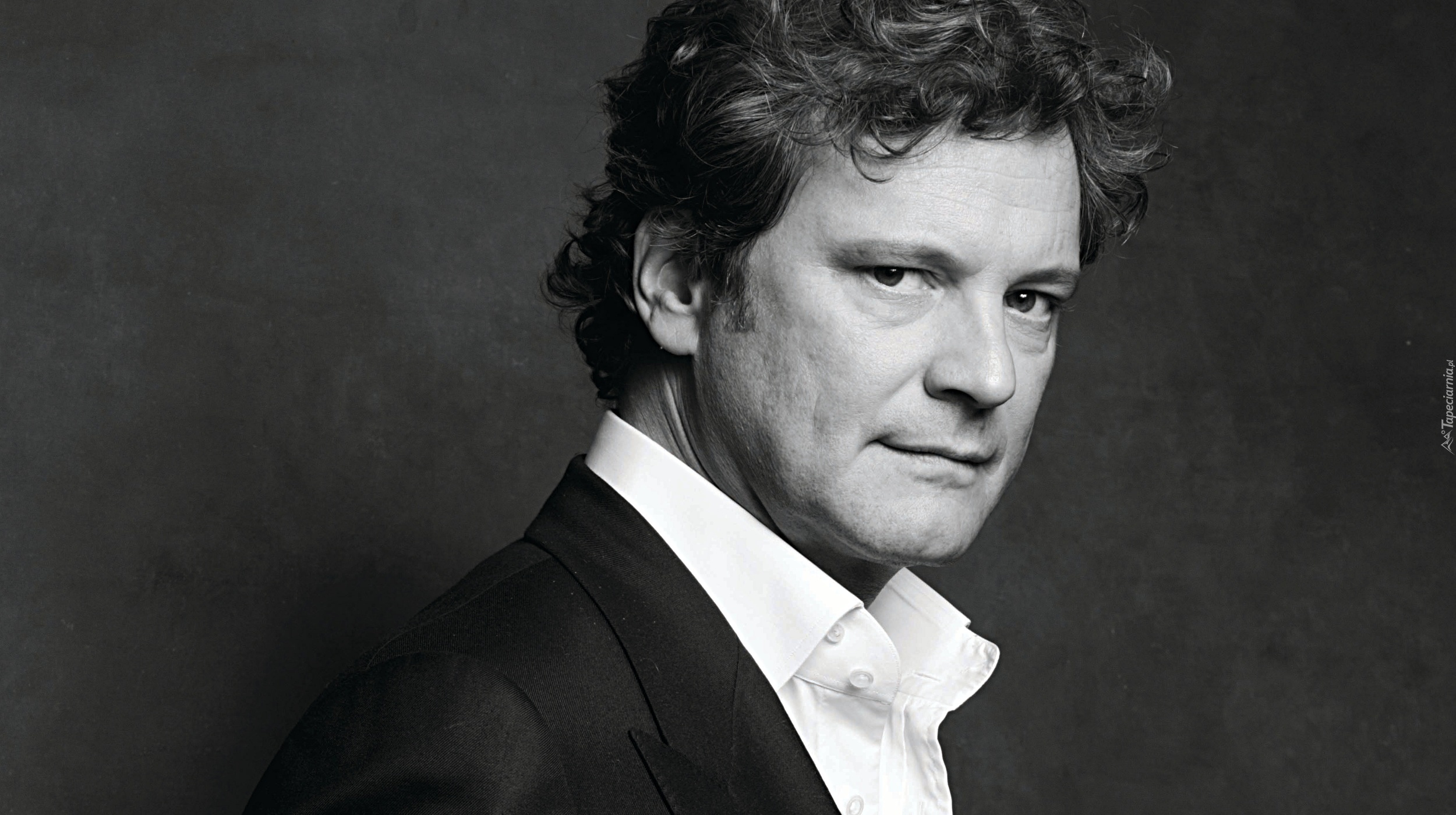 Colin Firth, aktor, mężczyzna, czarno-białe