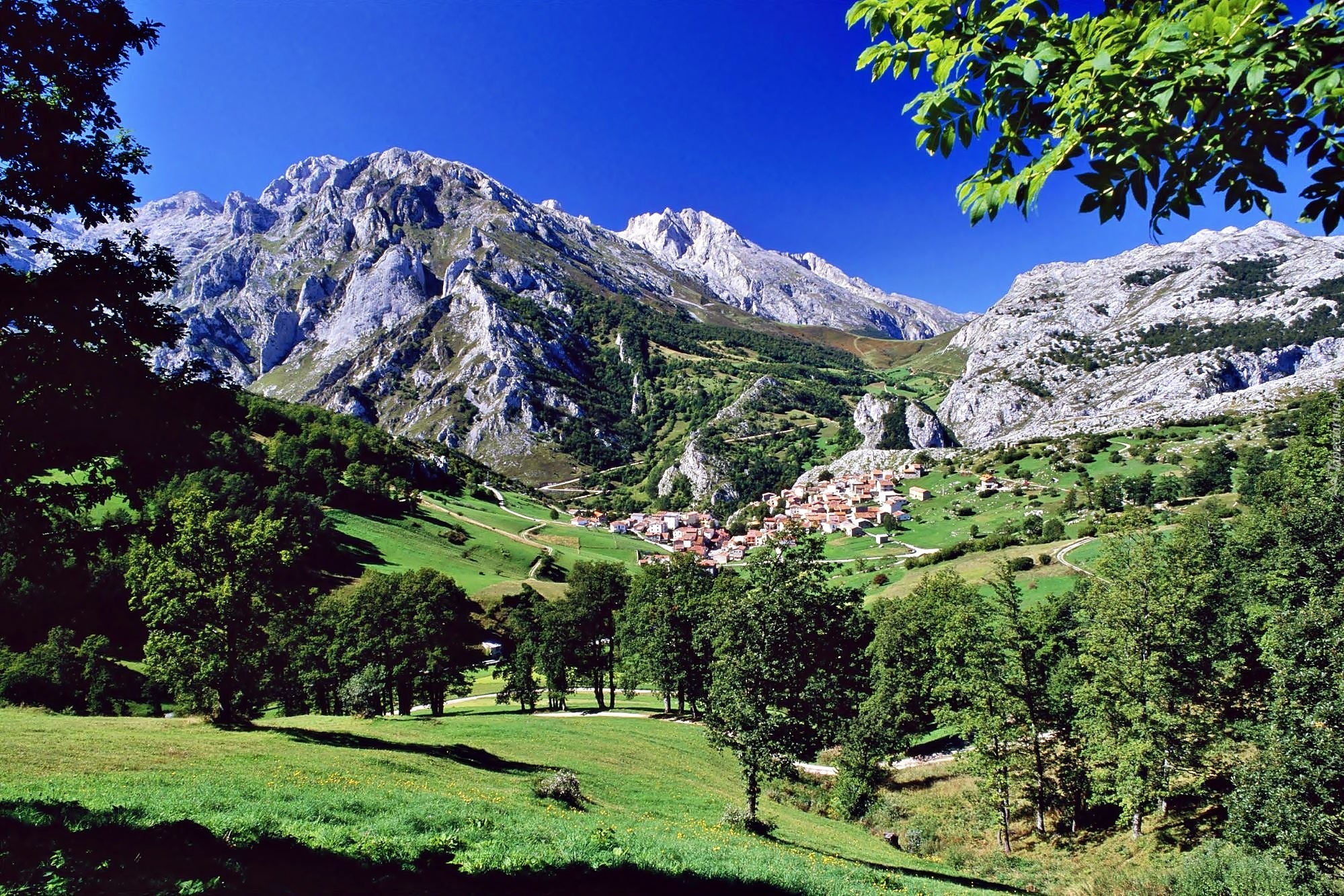 Góry, Wioska, Park Narodowy, Asturia