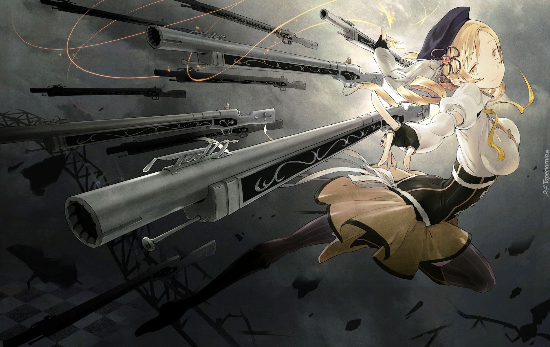 Mahou Shoujo Madoka Magica, broń, dziewczyna, anime
