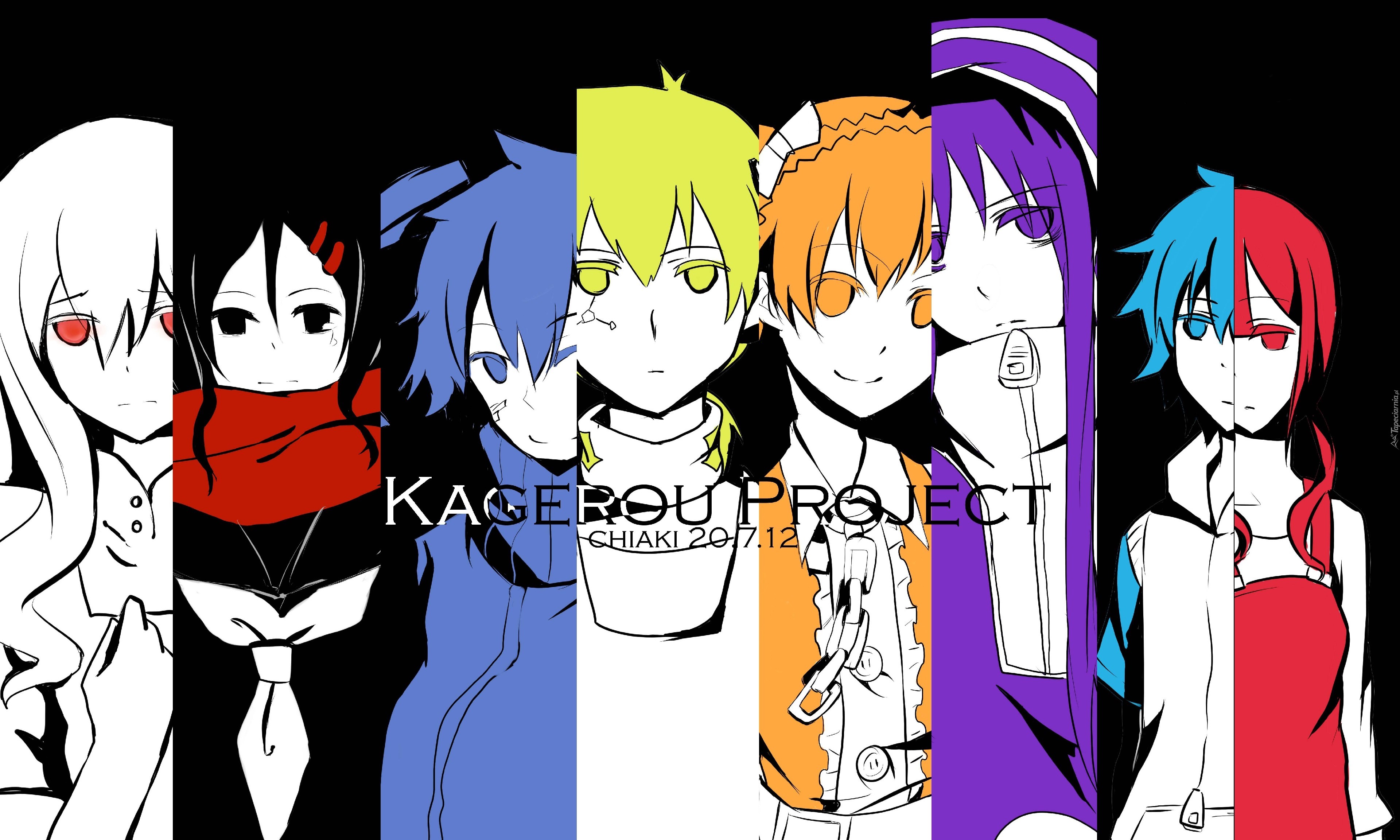 kagerou project, mary, ayano, ene, konoha, momo, kido, hibiya, hiyori