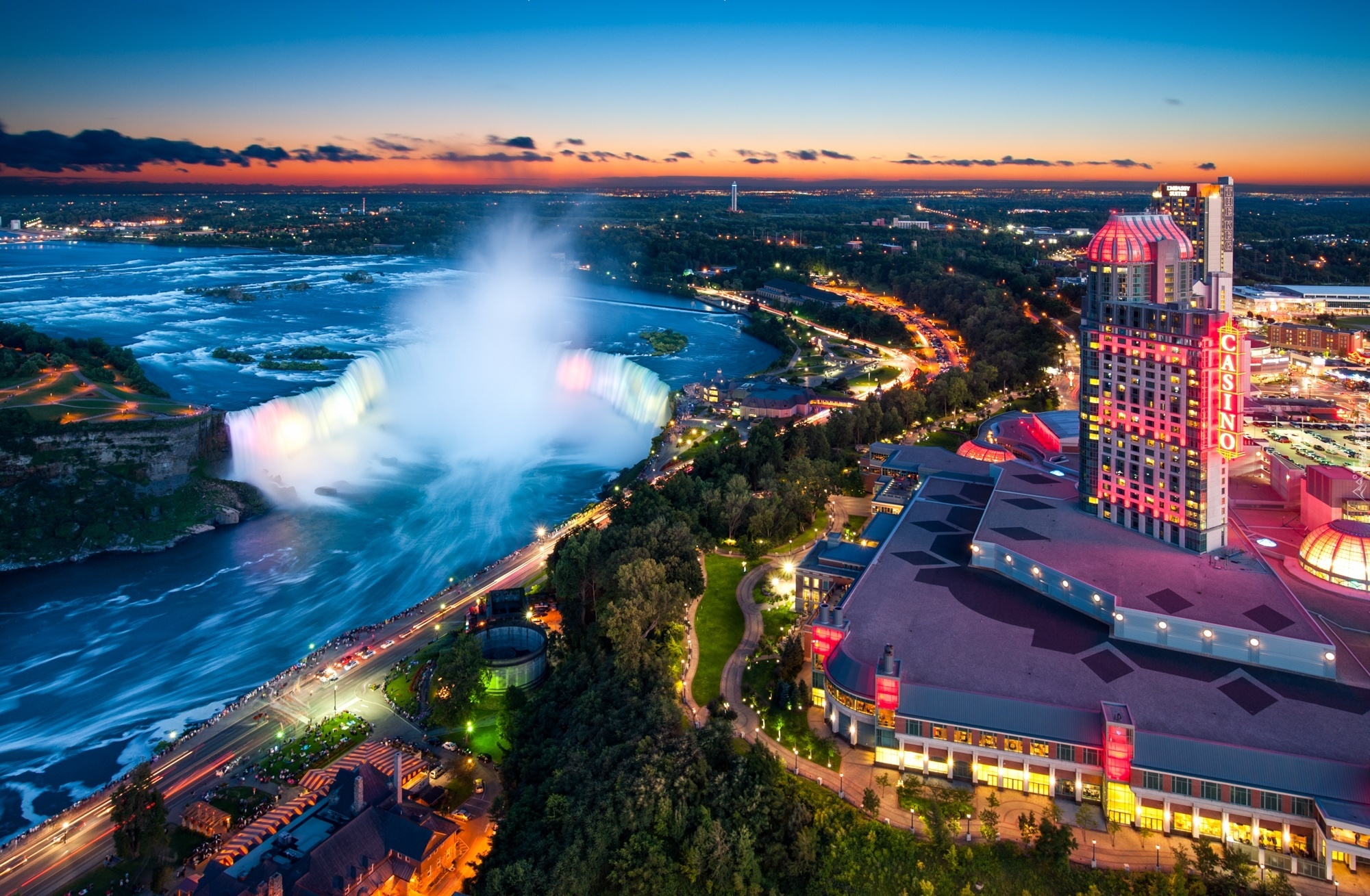 Wodospad Niagara, Zdjęcie miasta, Z lotu ptaka