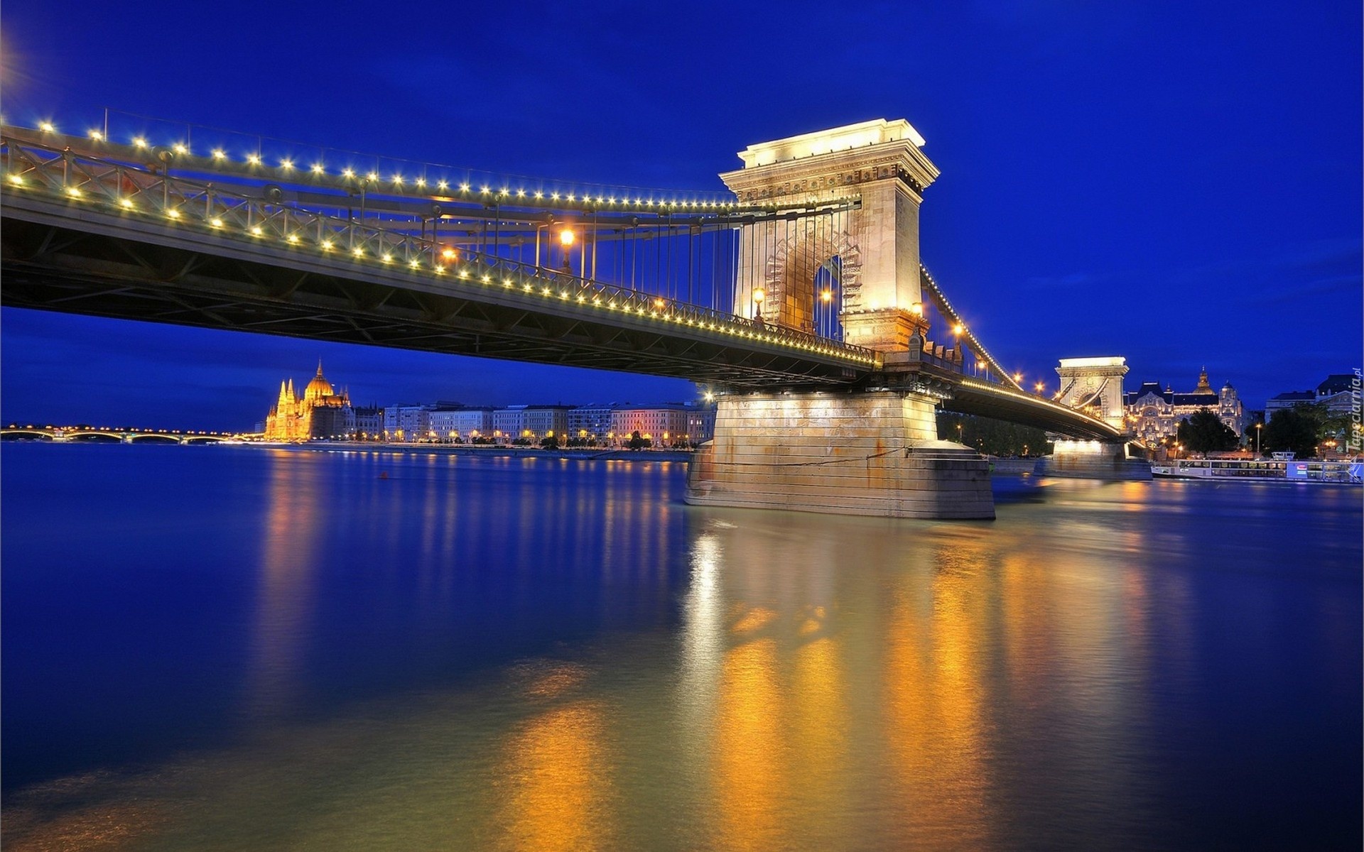 Most, Miasto nocą, Budapeszt