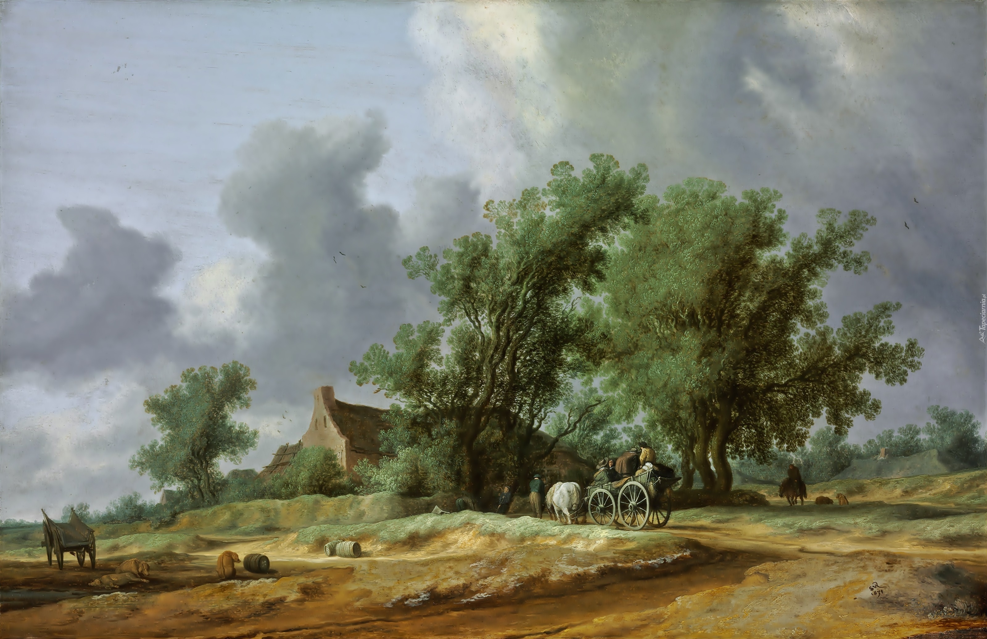 Salomon, van Ruysdael, Na Wsi, Obraz