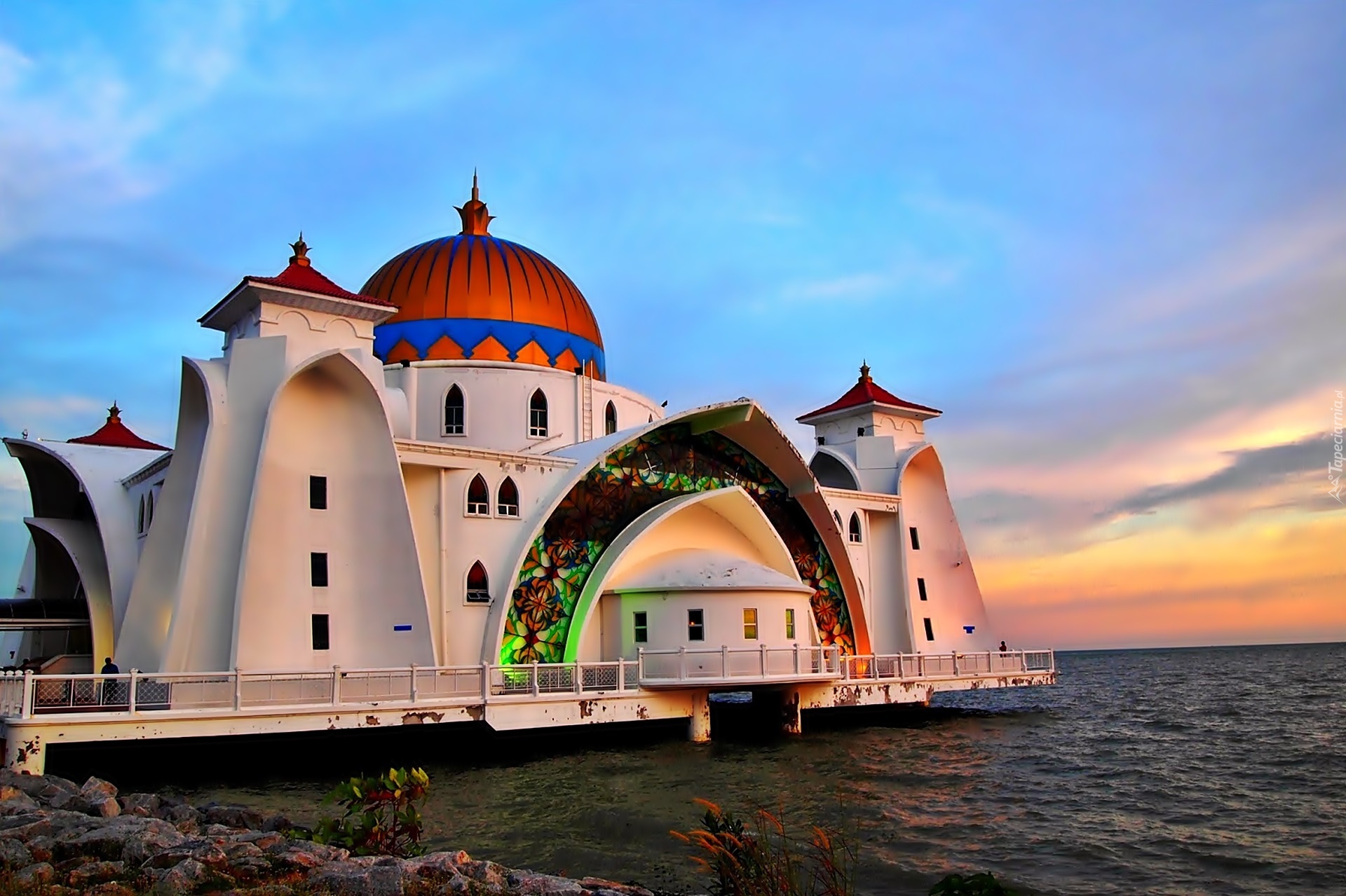 Morze, Świt, Meczet, Malezja
