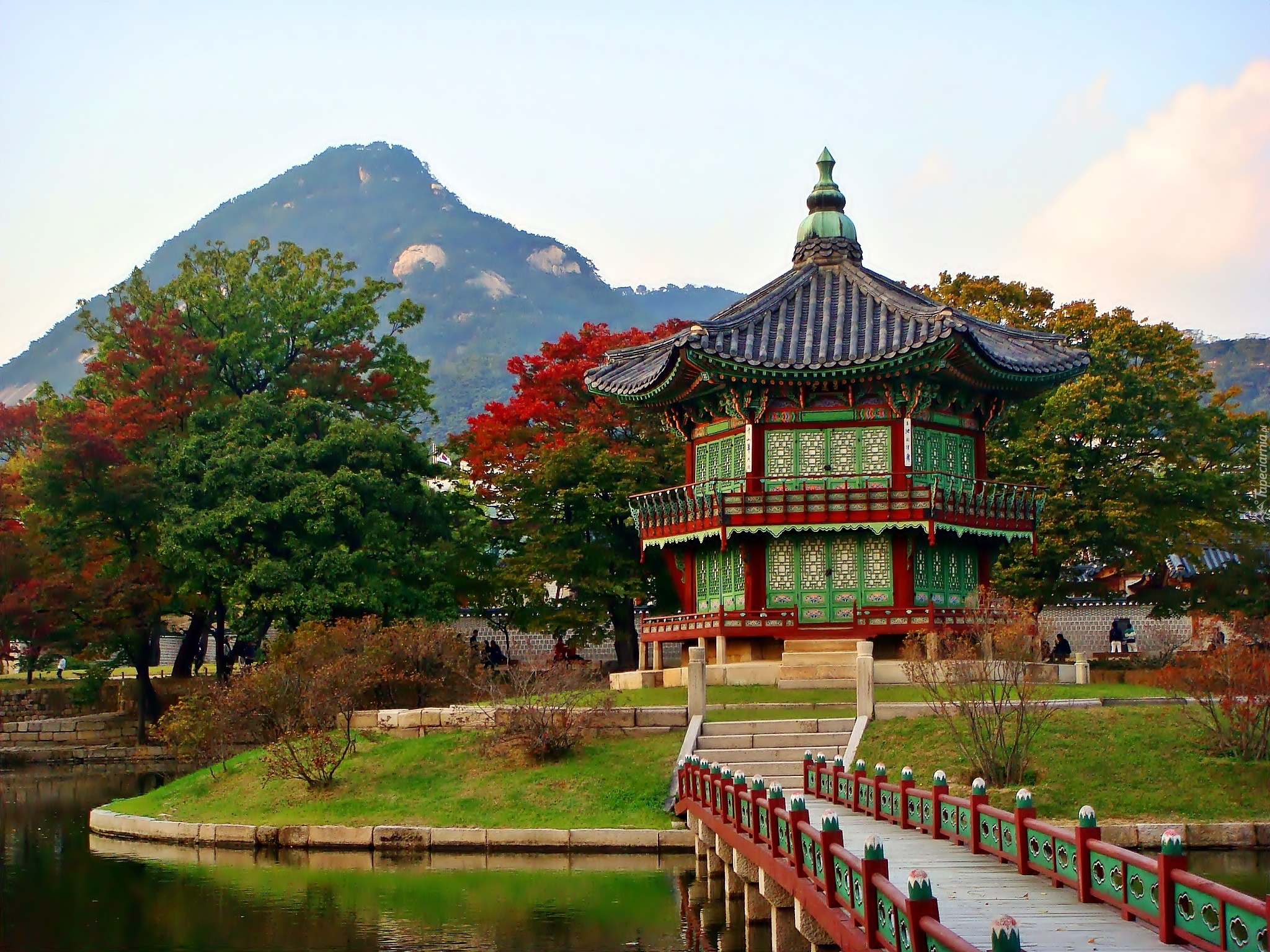 Pałac, Gyeongbok, Park, Seul