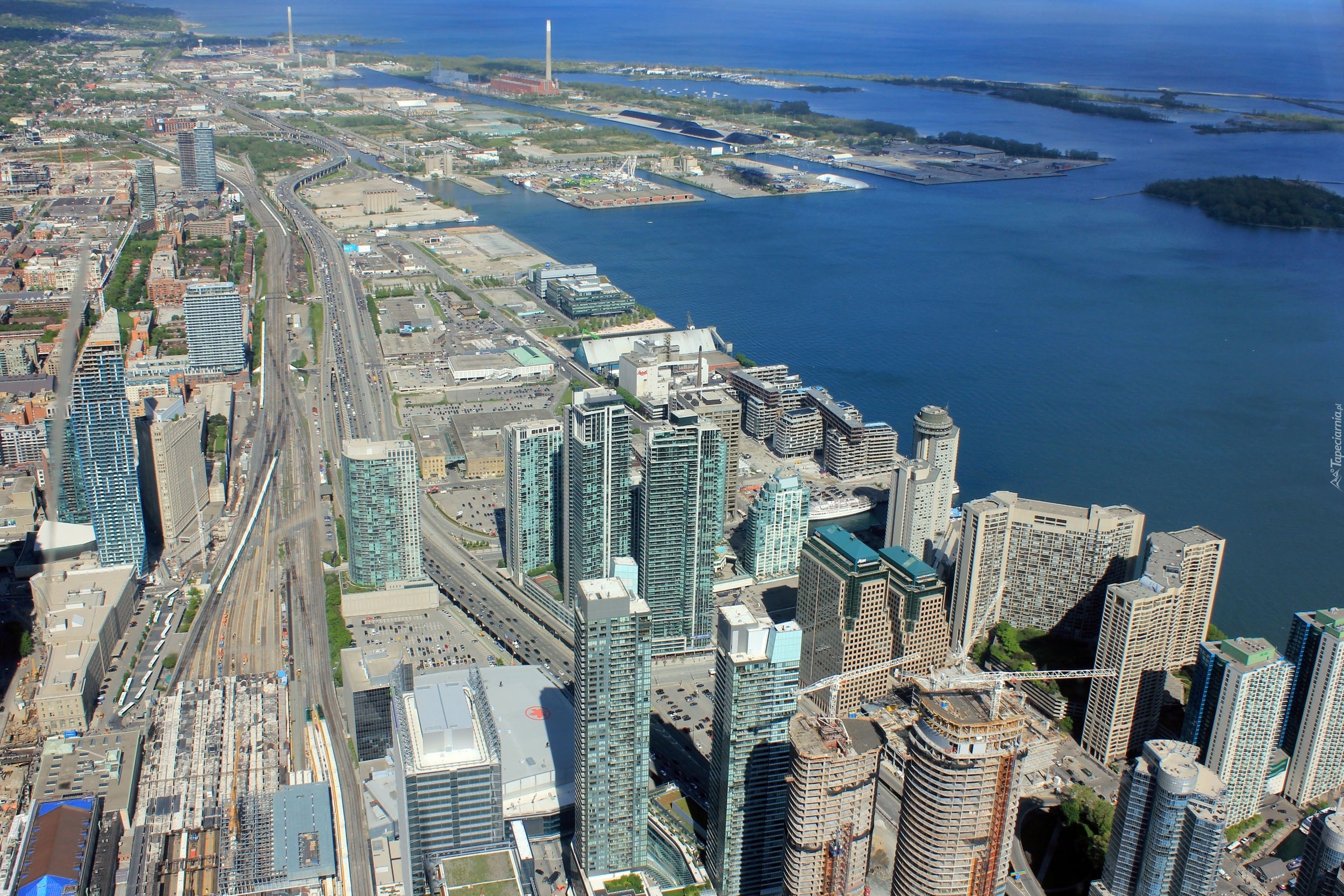 Toronto, Kanada, Zatoka, Zdjęcie miasta, Z lotu ptaka