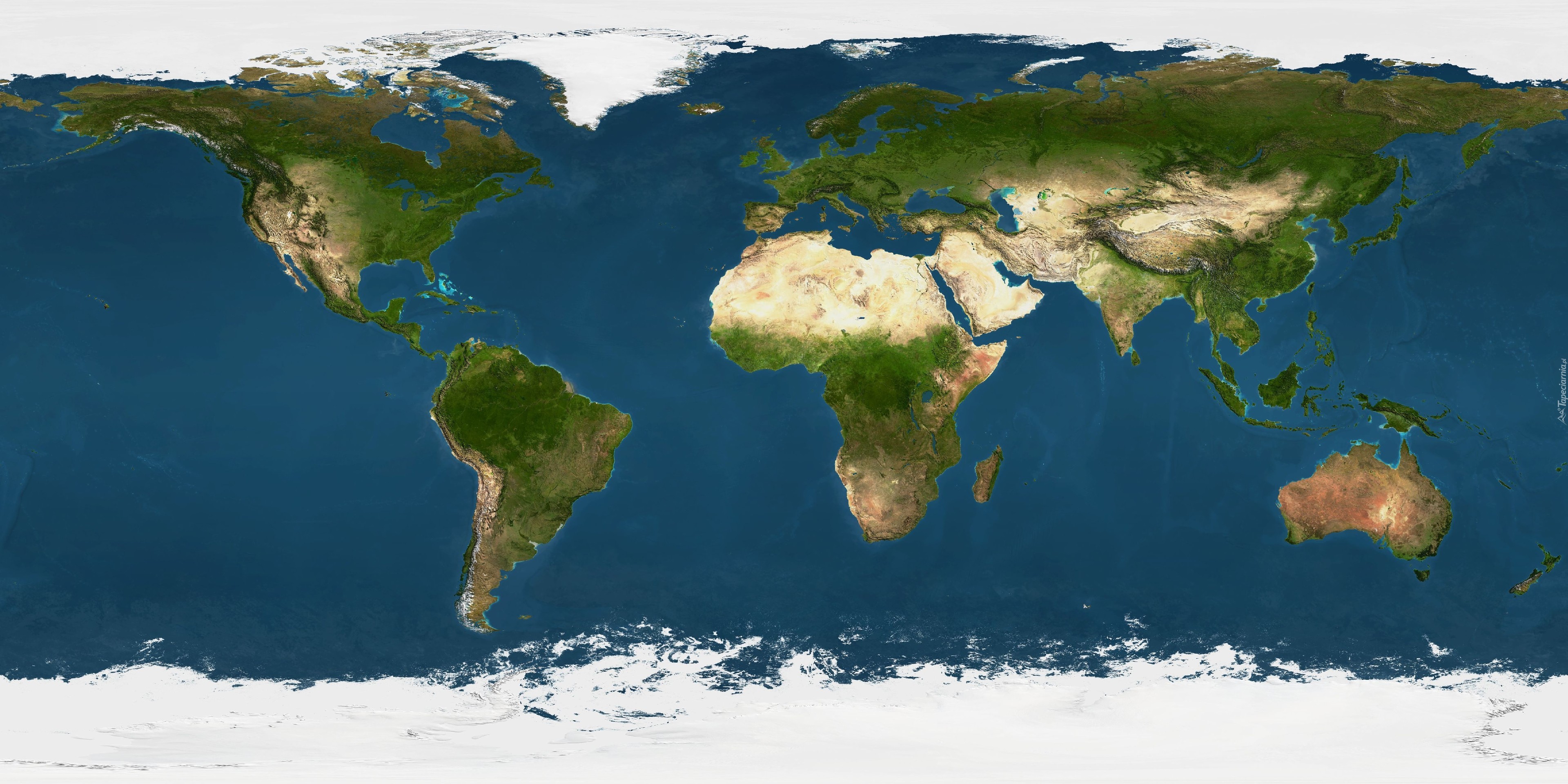 Mapa Świata, Kontynenty