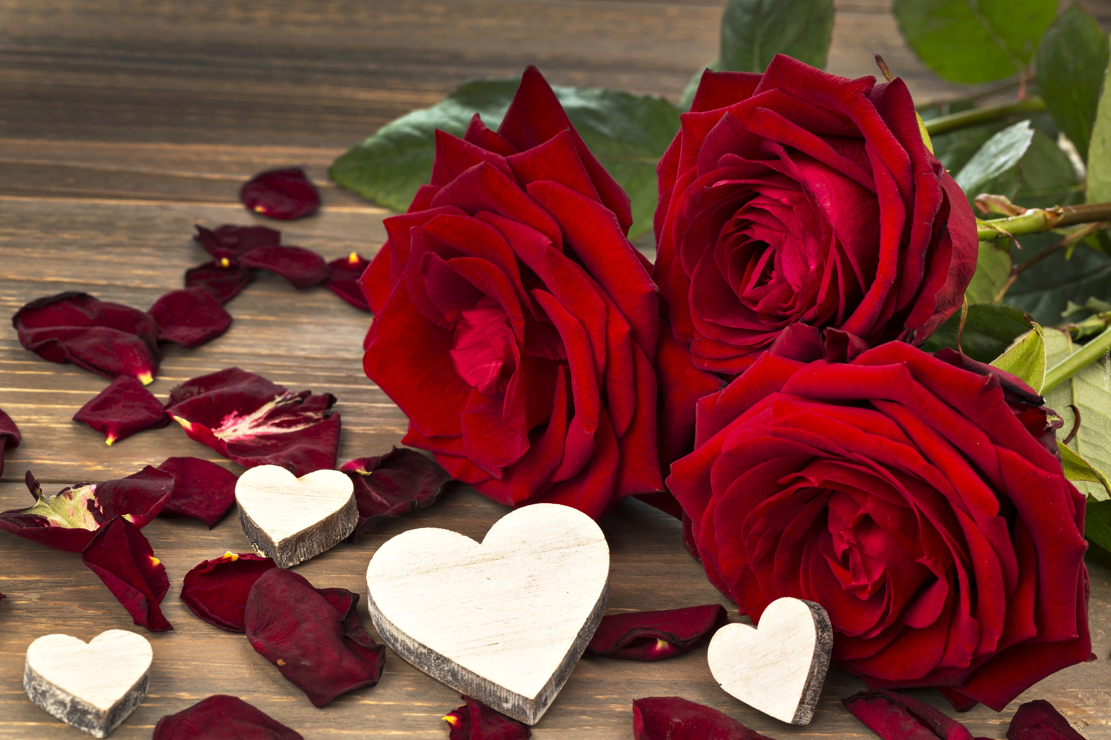 Miłość, Serca, Róże