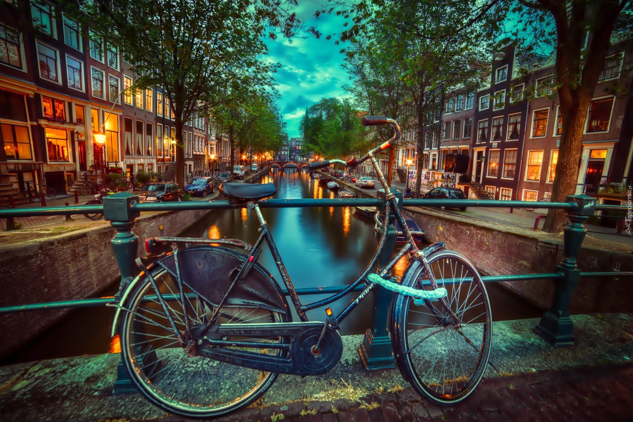 Rower, Domy, Amsterdam, Holandia