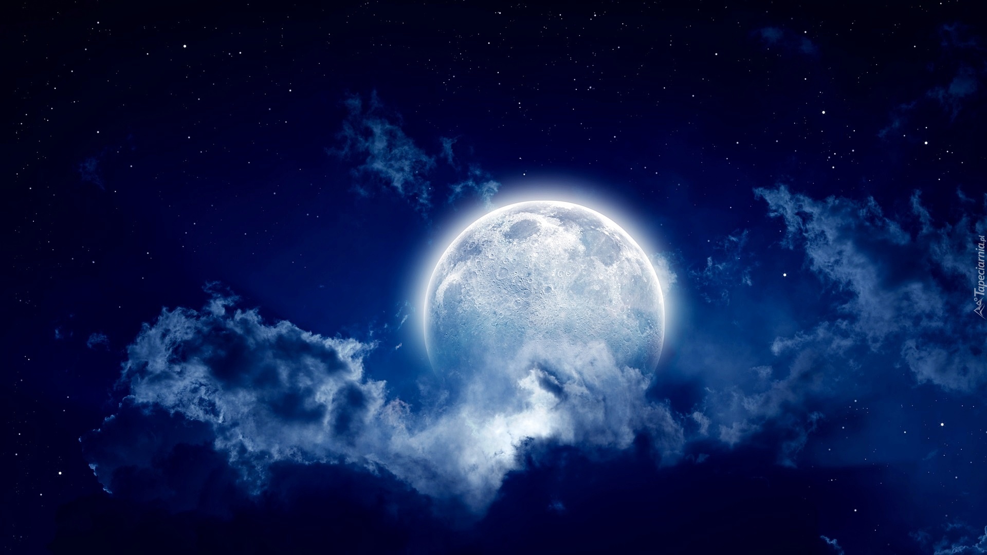 Noc, Księżyc, Chmury