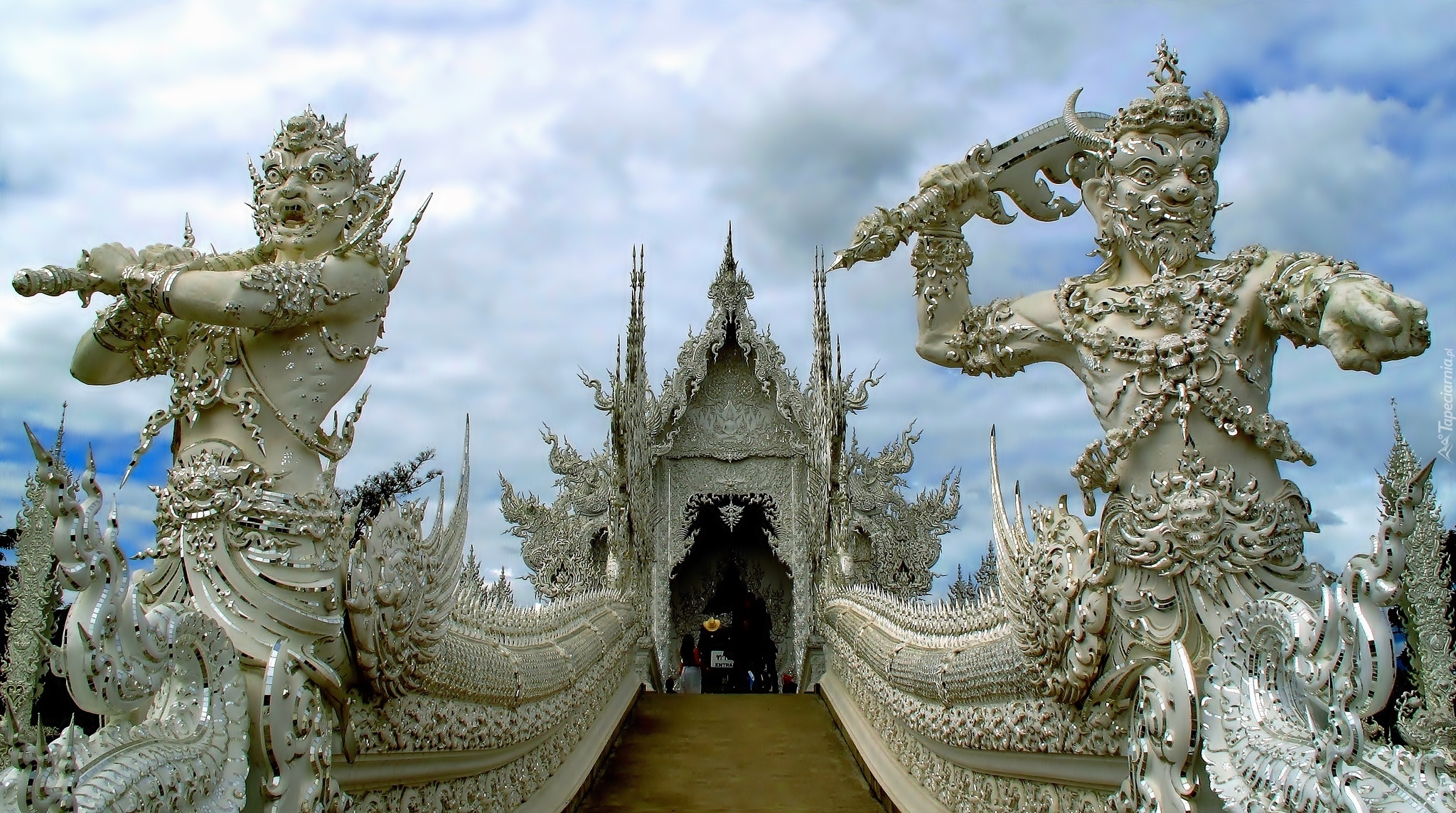 Biała Świątynia, Wat Rong Khun, Prowincja Chiang Rai, Tajlandia