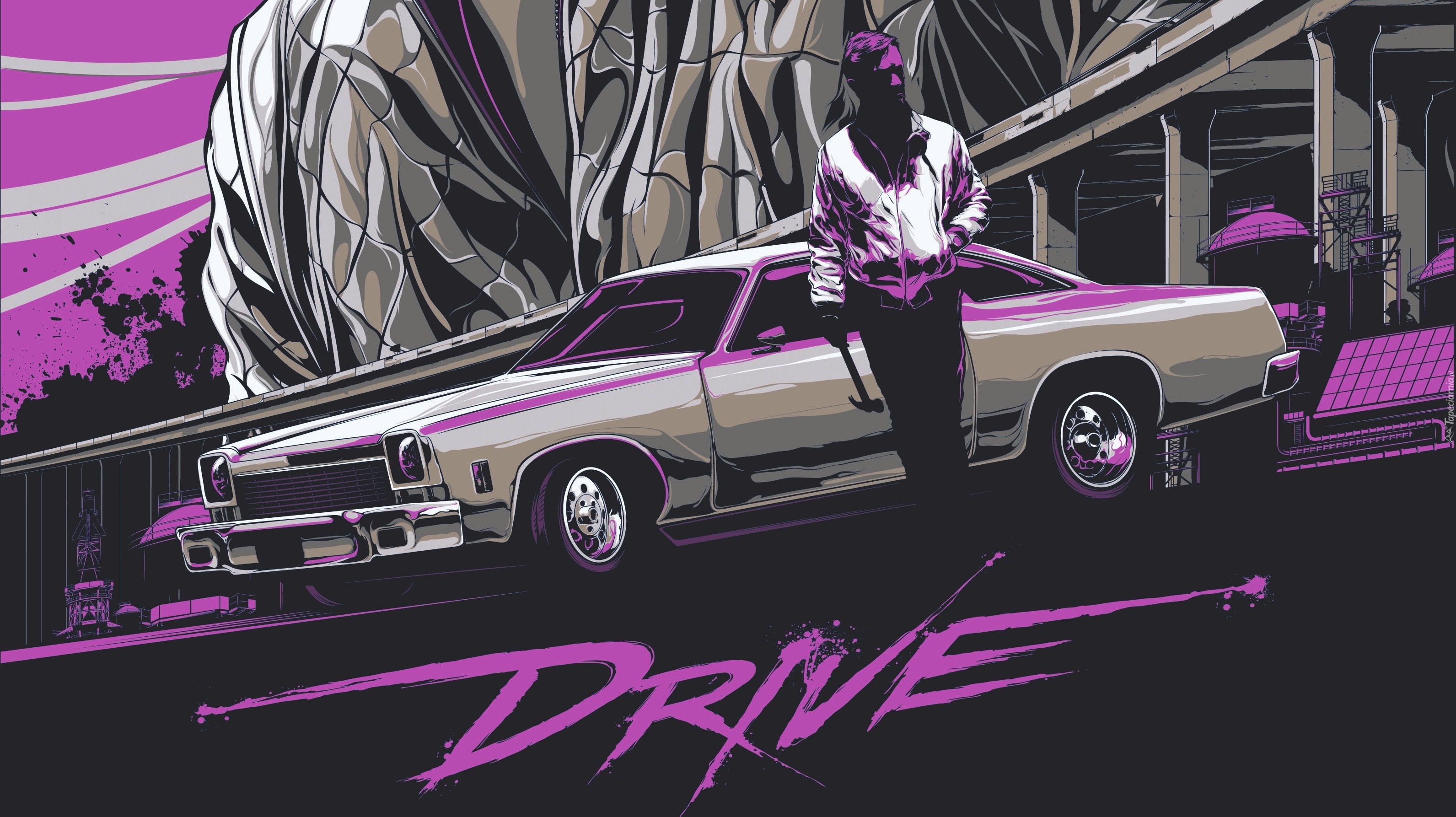Film, Drive, Ryan Gosling, Samochód