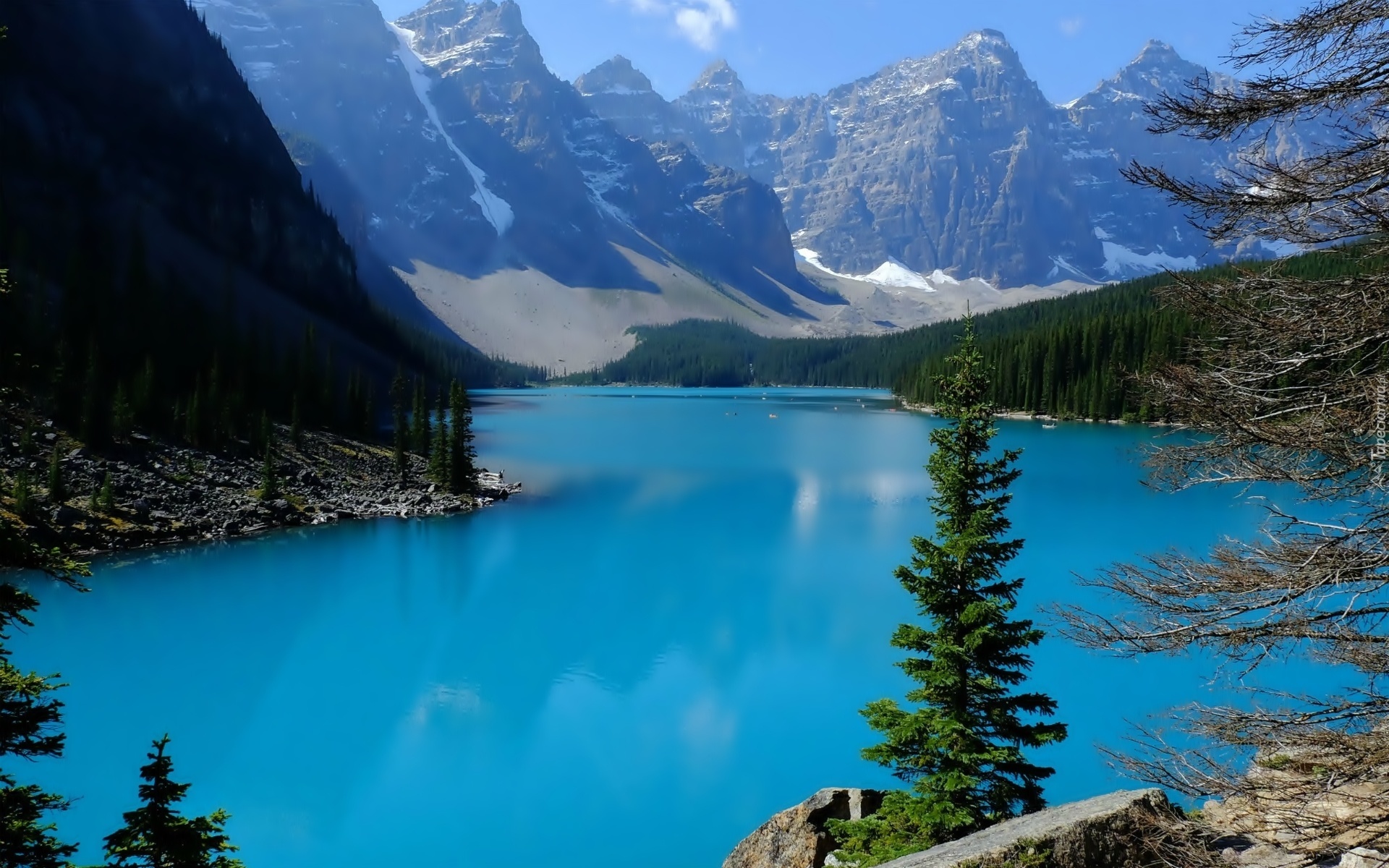 Jezioro, Góry, Lasy, Kanada