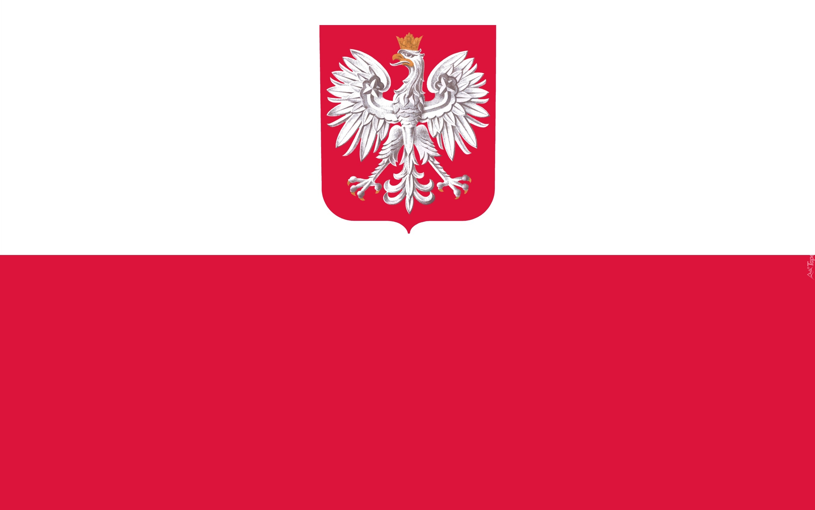 Flaga, Polska, Godło, Biało-czerwona