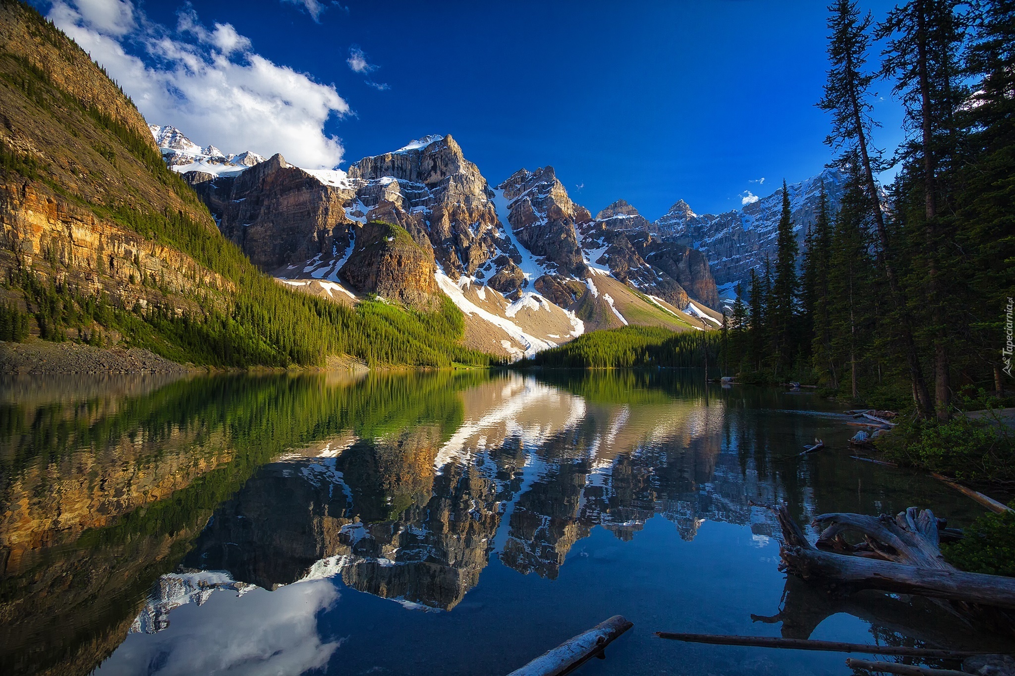Kanada, Park Narodowy Banff, Jezioro Moraine, Dolina Dziesięciu Szczytów, Odbicie