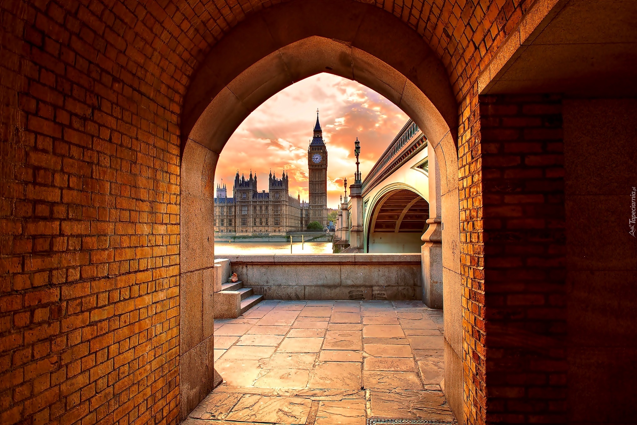 Wielka Brytania, Londyn, Big Ben, Pałac Westminster, Tunel
