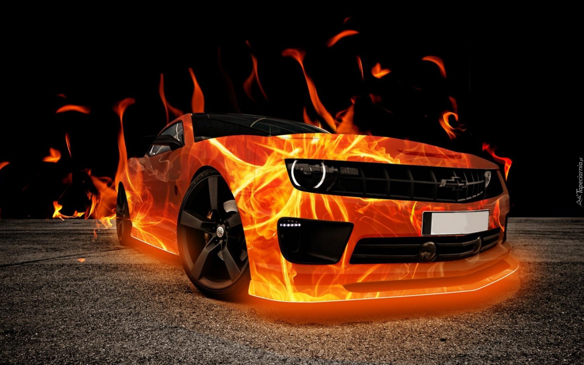Samochód, Wyścigowy, Płomienie