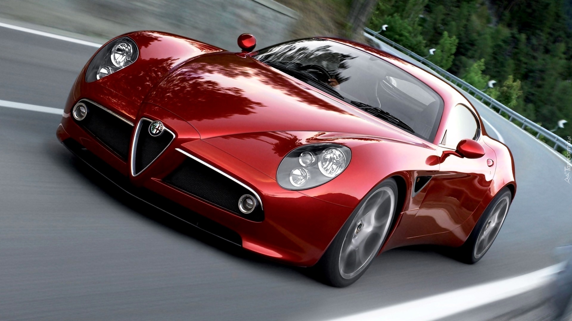 Czerwony, Samochód, Alfa Romeo