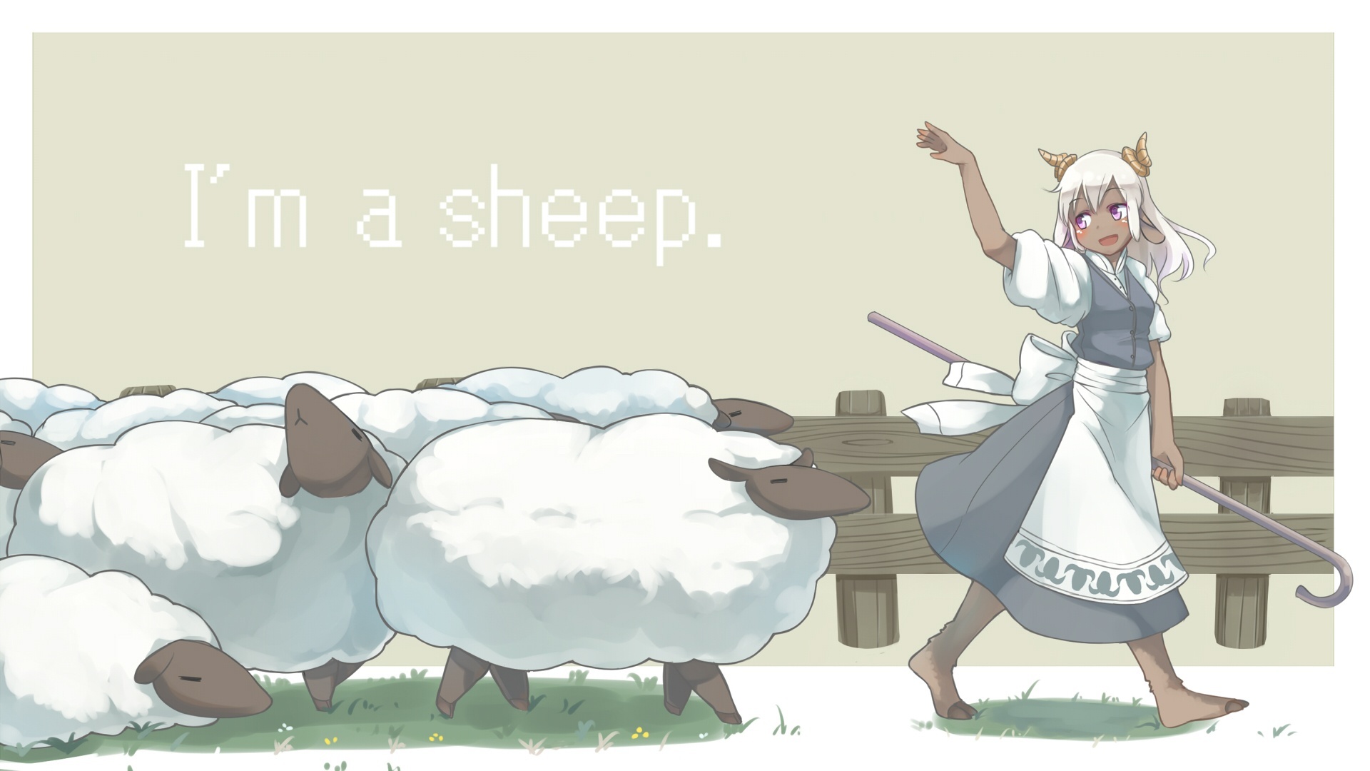 Dziewczyna, Owce, Anime