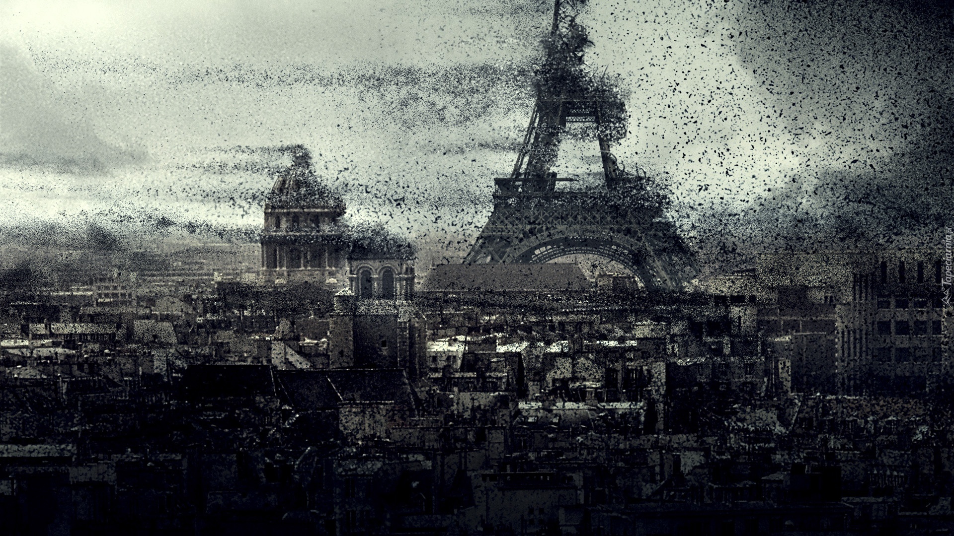 Wieża, Eiffla, Paryż, Apokalipsa