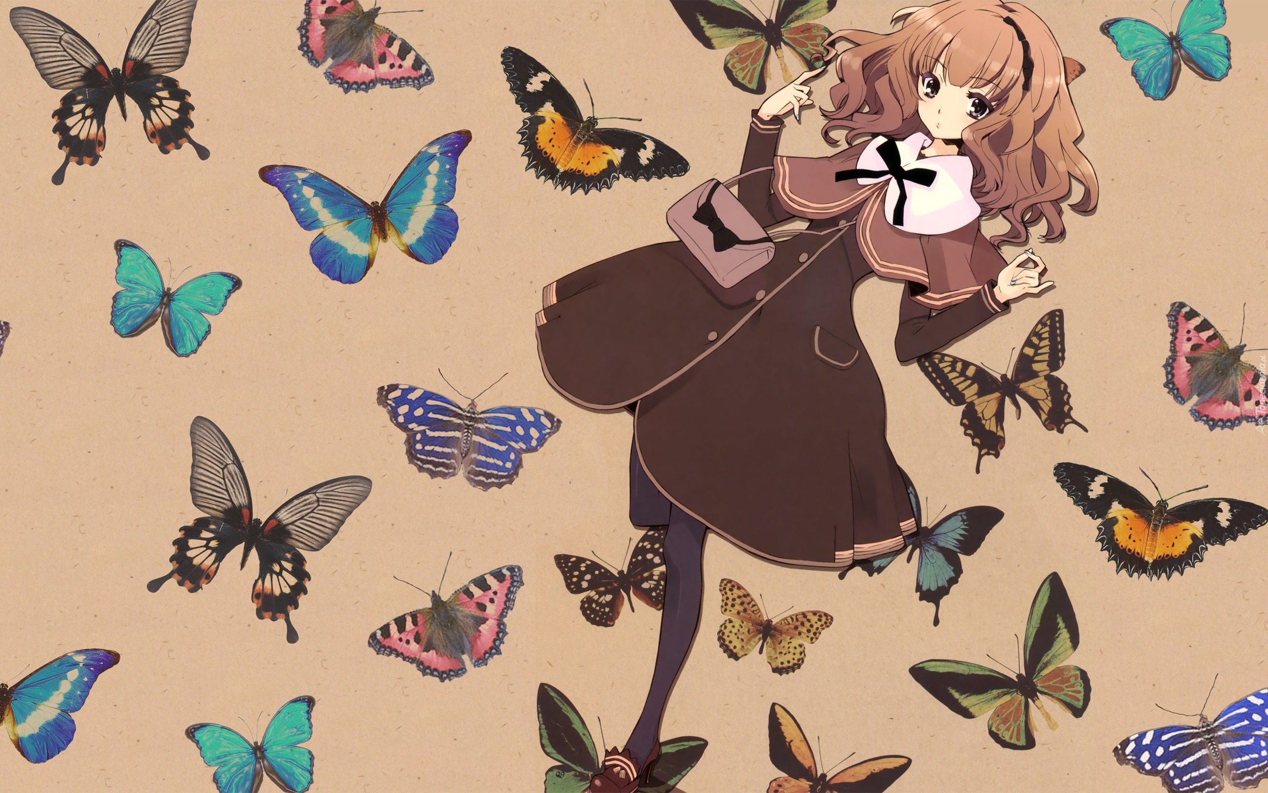 Dziewczyna, Motyle, Anime