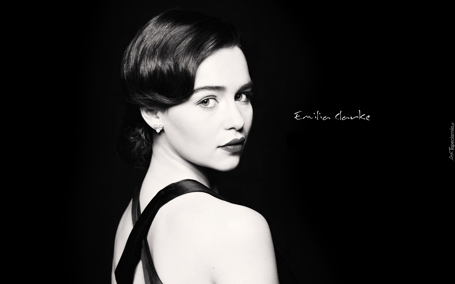 Kobieta, Aktorka, Emilia Clarke, Czarno-Białe