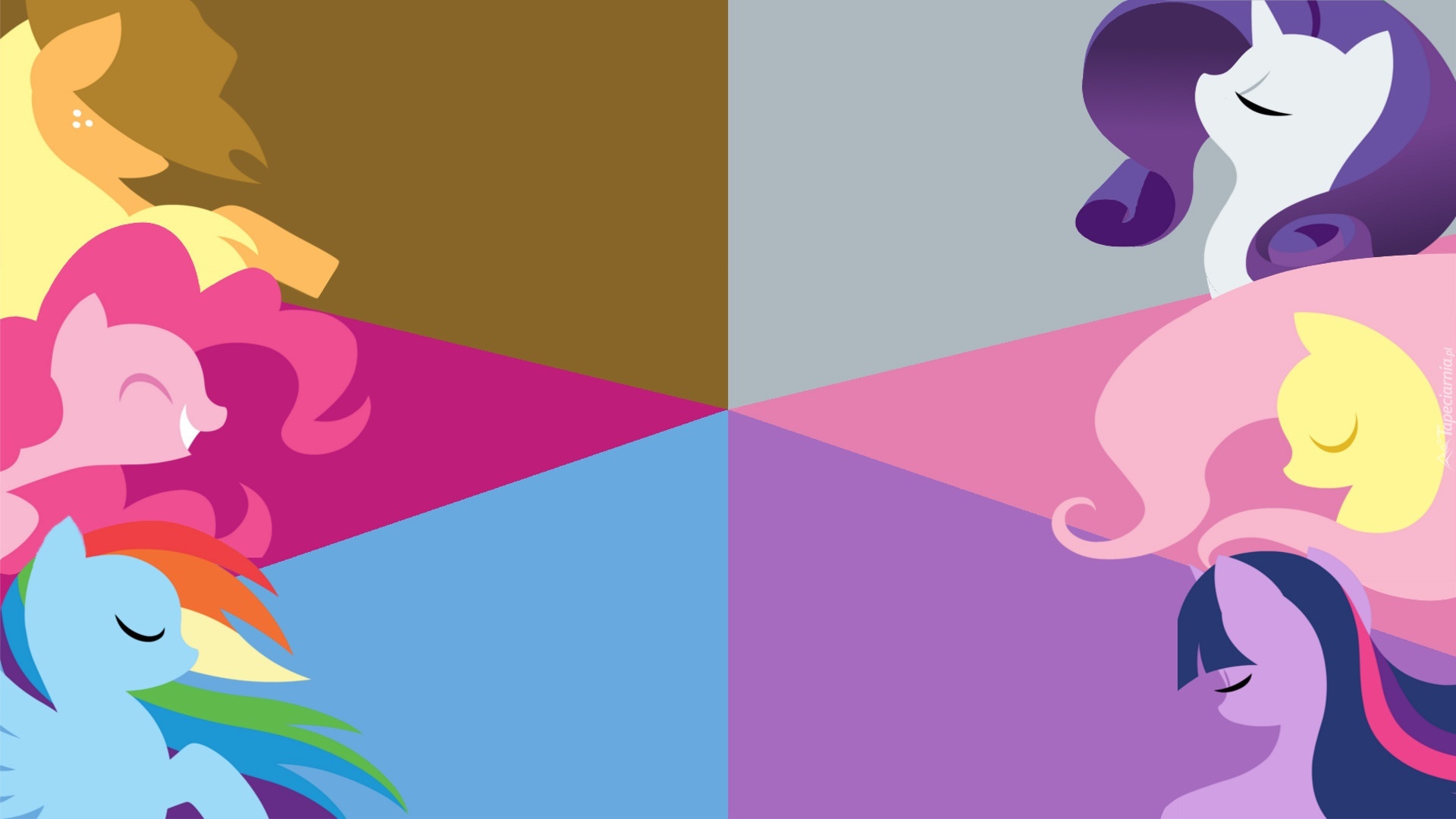 My little pony, Applejack, Pinkie Pie, Rainbow Dash, Twilight, Fluttershy, Rarity