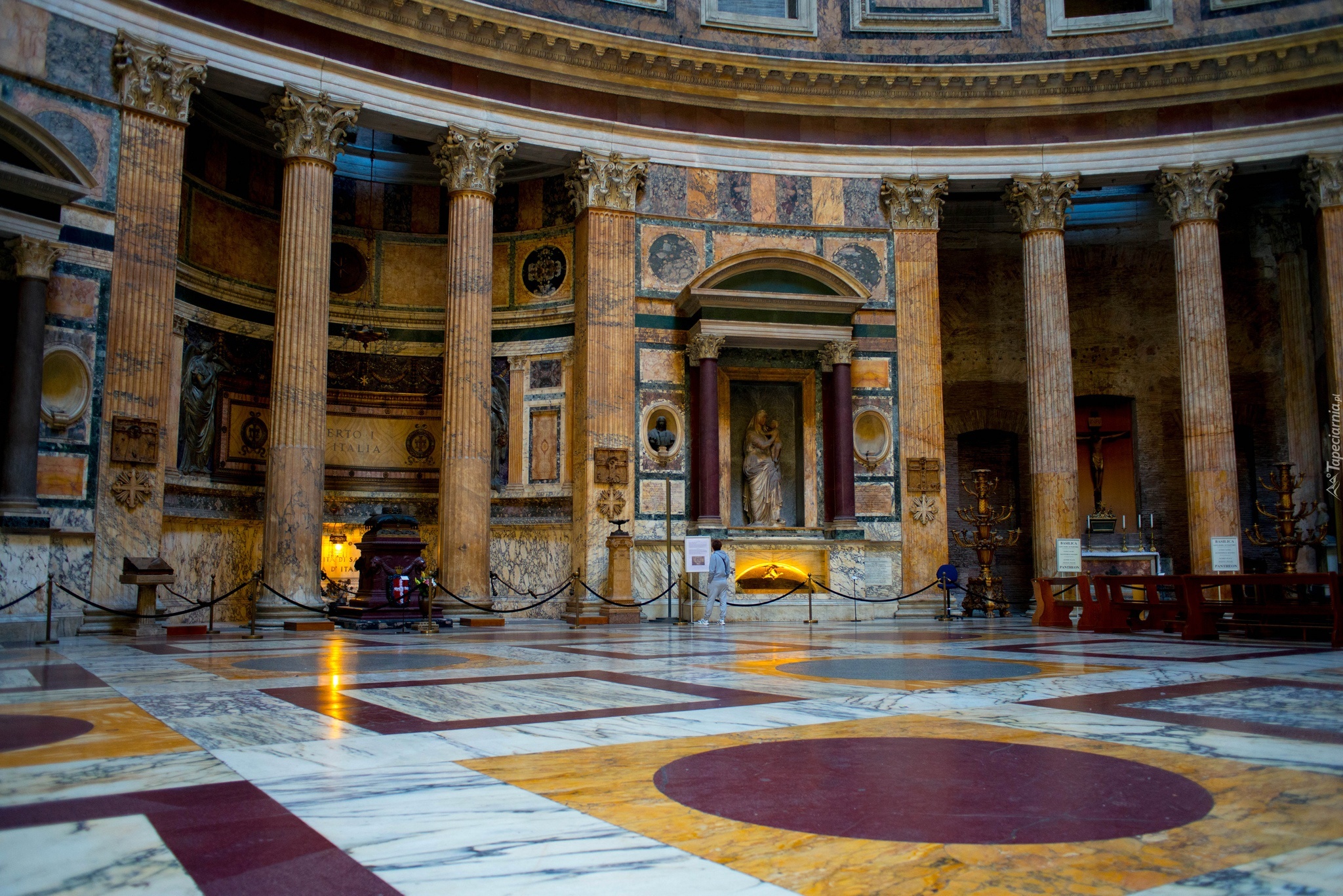 Rzym, Włochy, Panteon, Kościół, Wnętrze