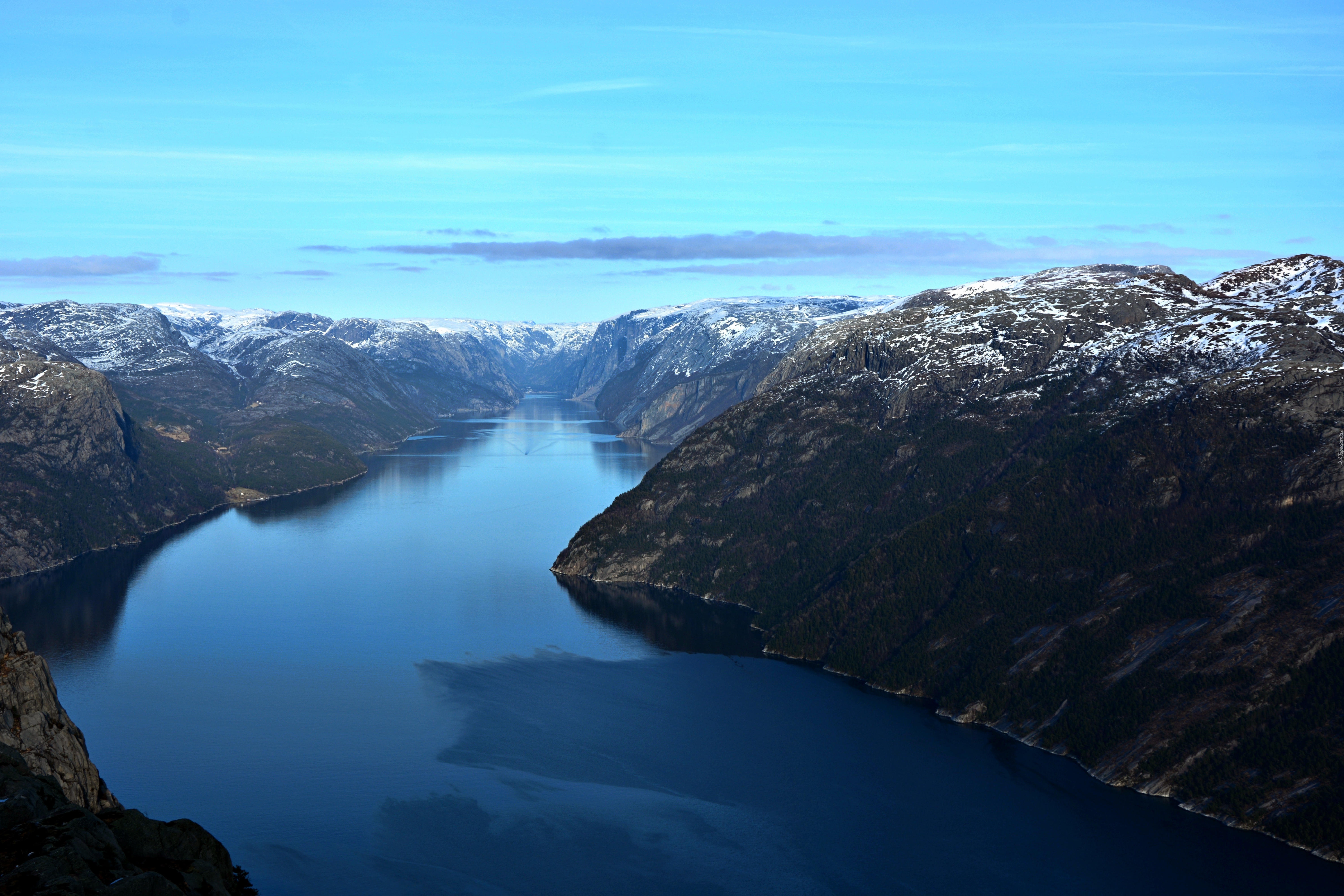 fjord, lysefjord, Góry, Woda