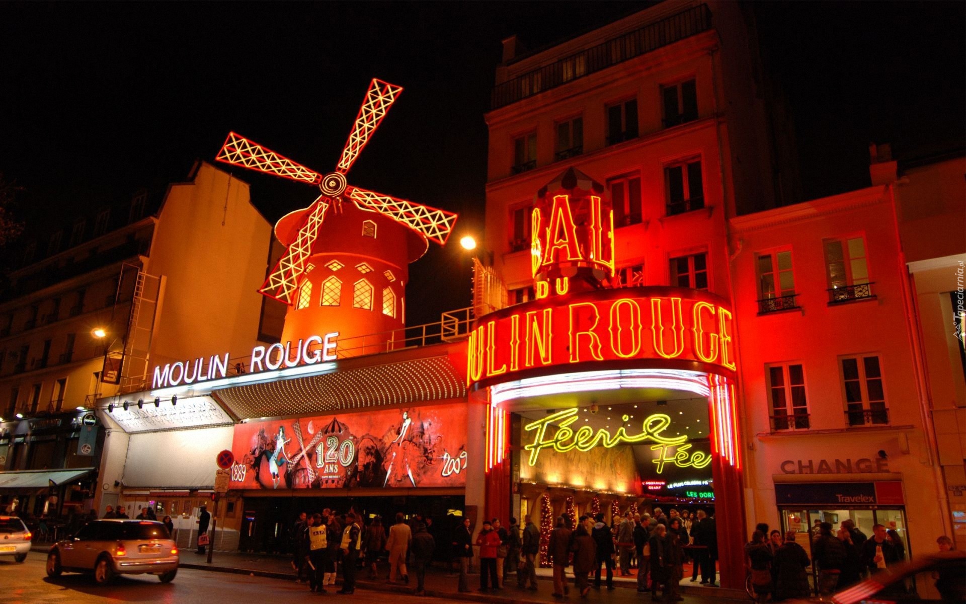 Kabaret, Paryż, Francja, Moulin Rouge