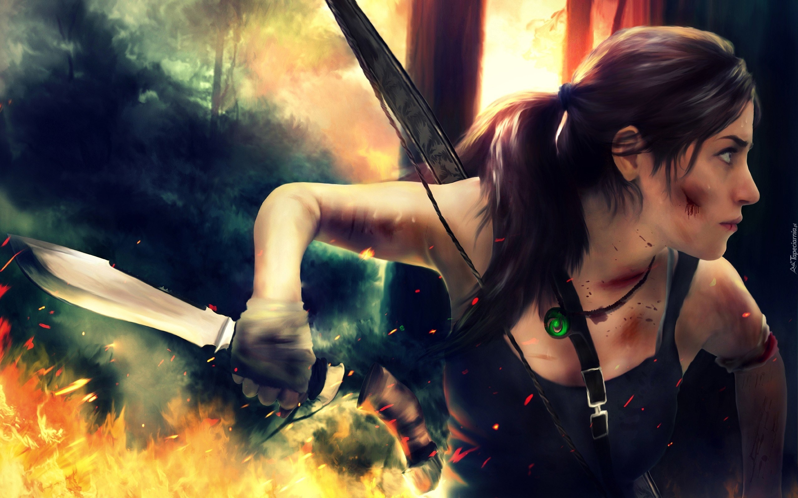 Kobieta, Sztylet, Lara Croft