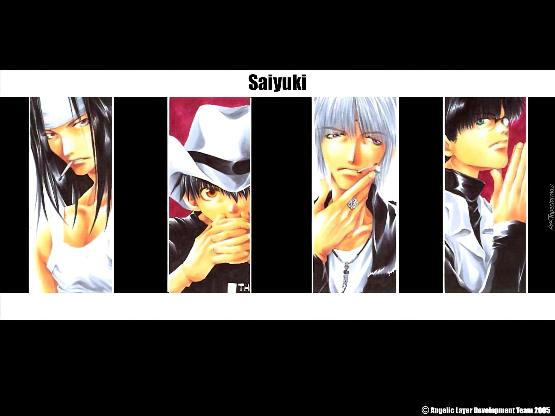Saiyuki,  papieros, kapelusz, grupa