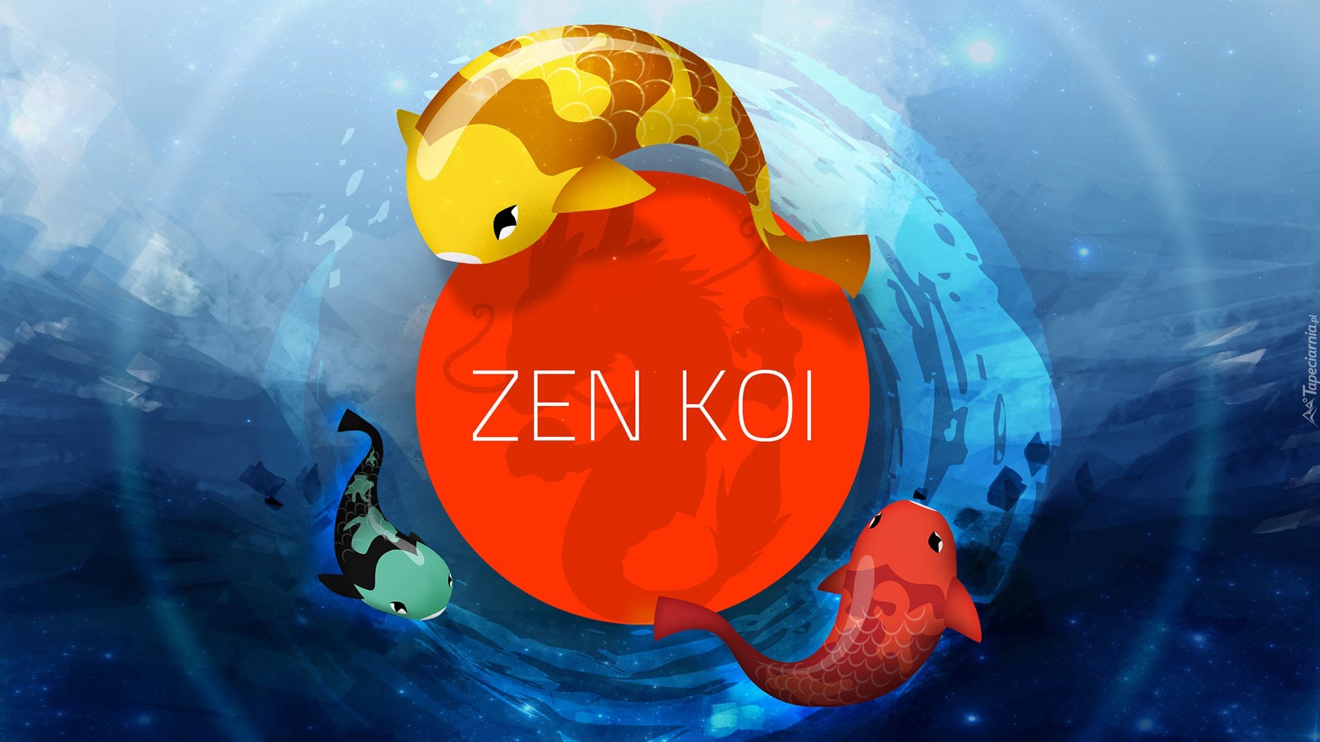 Zen, Koi, Gra, Ryby