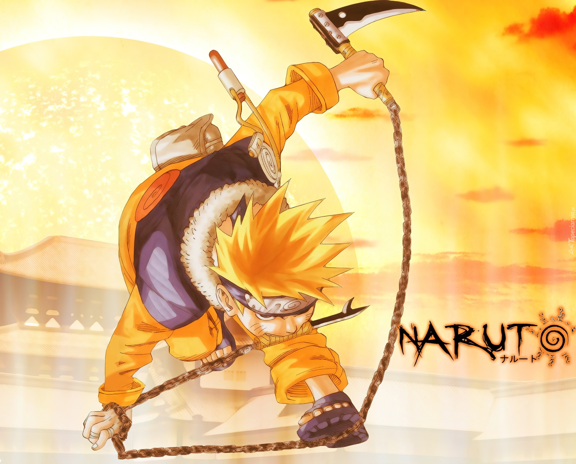 Naruto, łańcuch, postać, sztylet